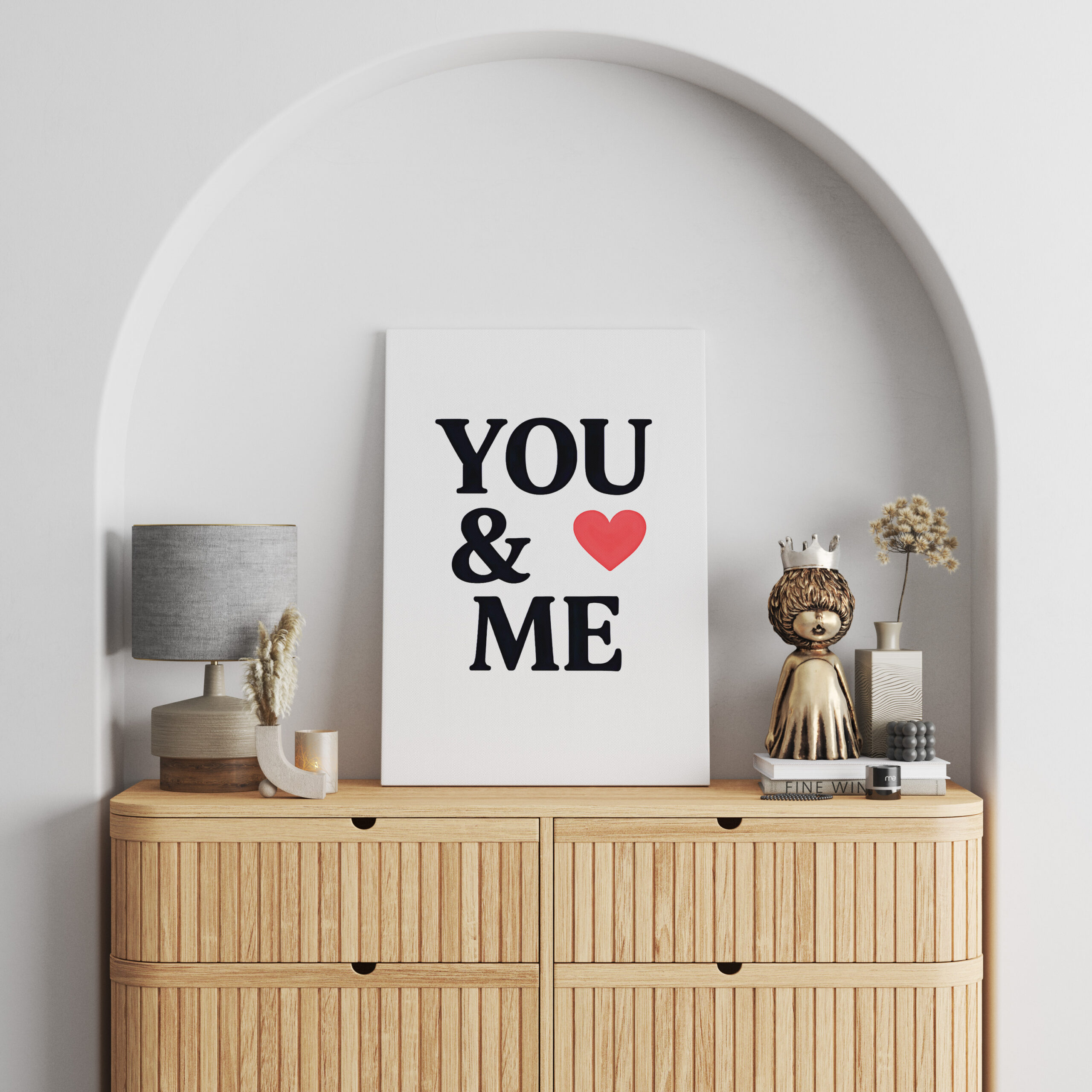 raxxa Canva: YOU ME with Heart Minimal Valentine’s Day Typography - Image 2