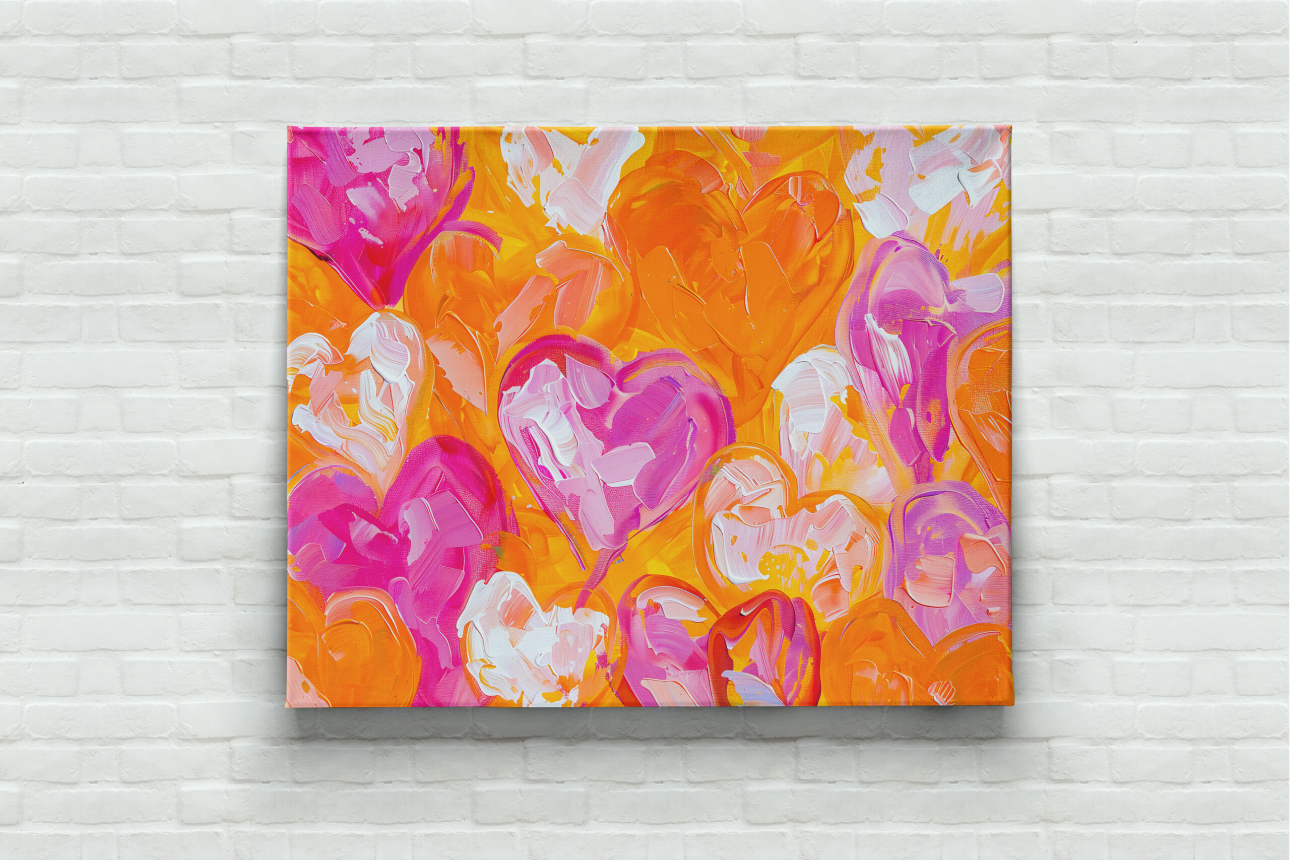 raxxa Canva: Painted Hearts Vibrant Abstract Valentine’s Day Background - Imagen 3
