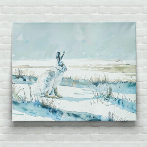 raxxa Canva: Arctic Hare in Winter Landscape