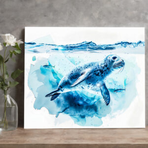 raxxa Canva: Seal Swimming Under Ice