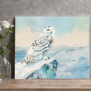 raxxa Canva: Snowy Owl in Frozen Landscape
