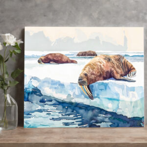 raxxa Canva: Walruses Resting on Arctic Ice