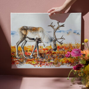 raxxa Canva: Reindeer in Autumn Tundra