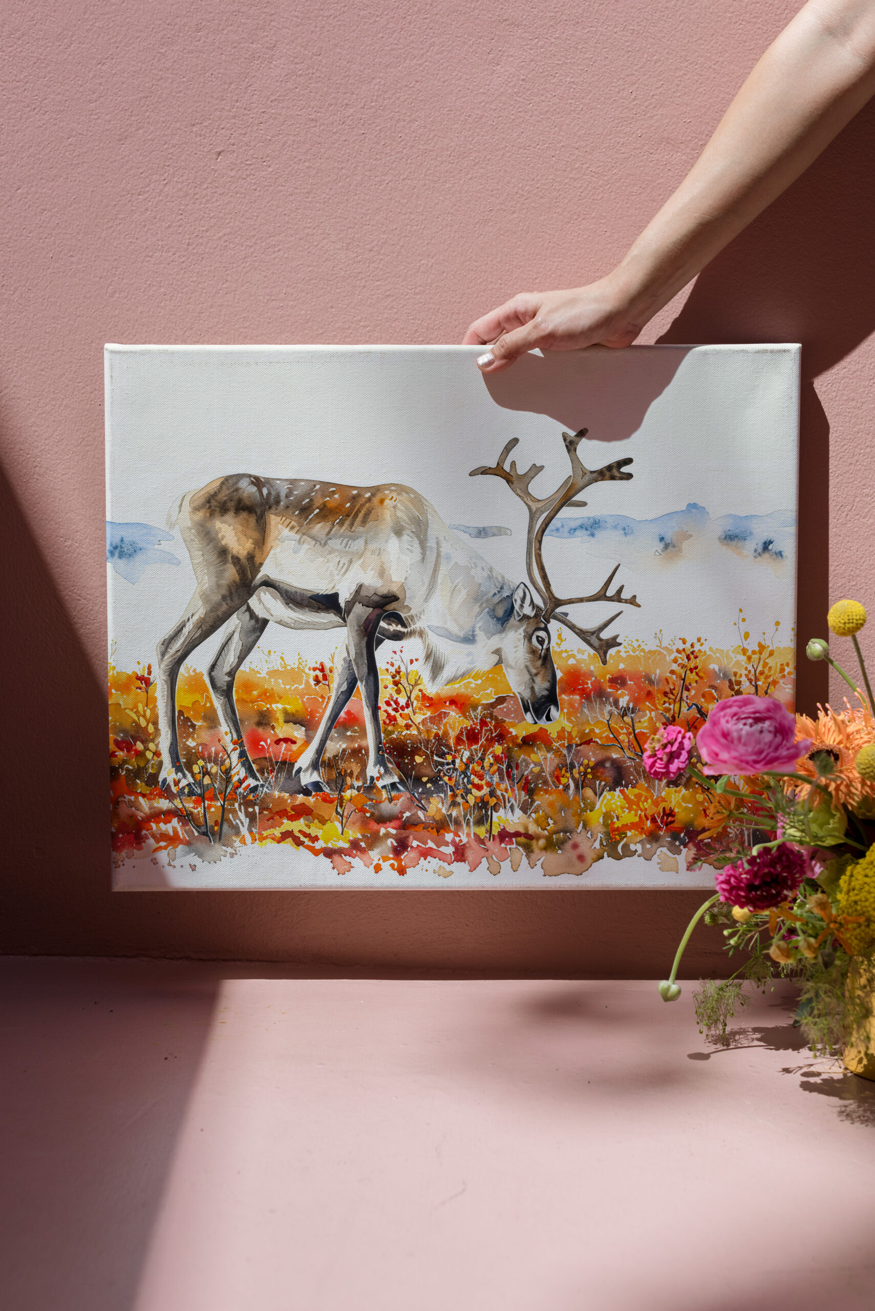 raxxa Canva: Reindeer in Autumn Tundra