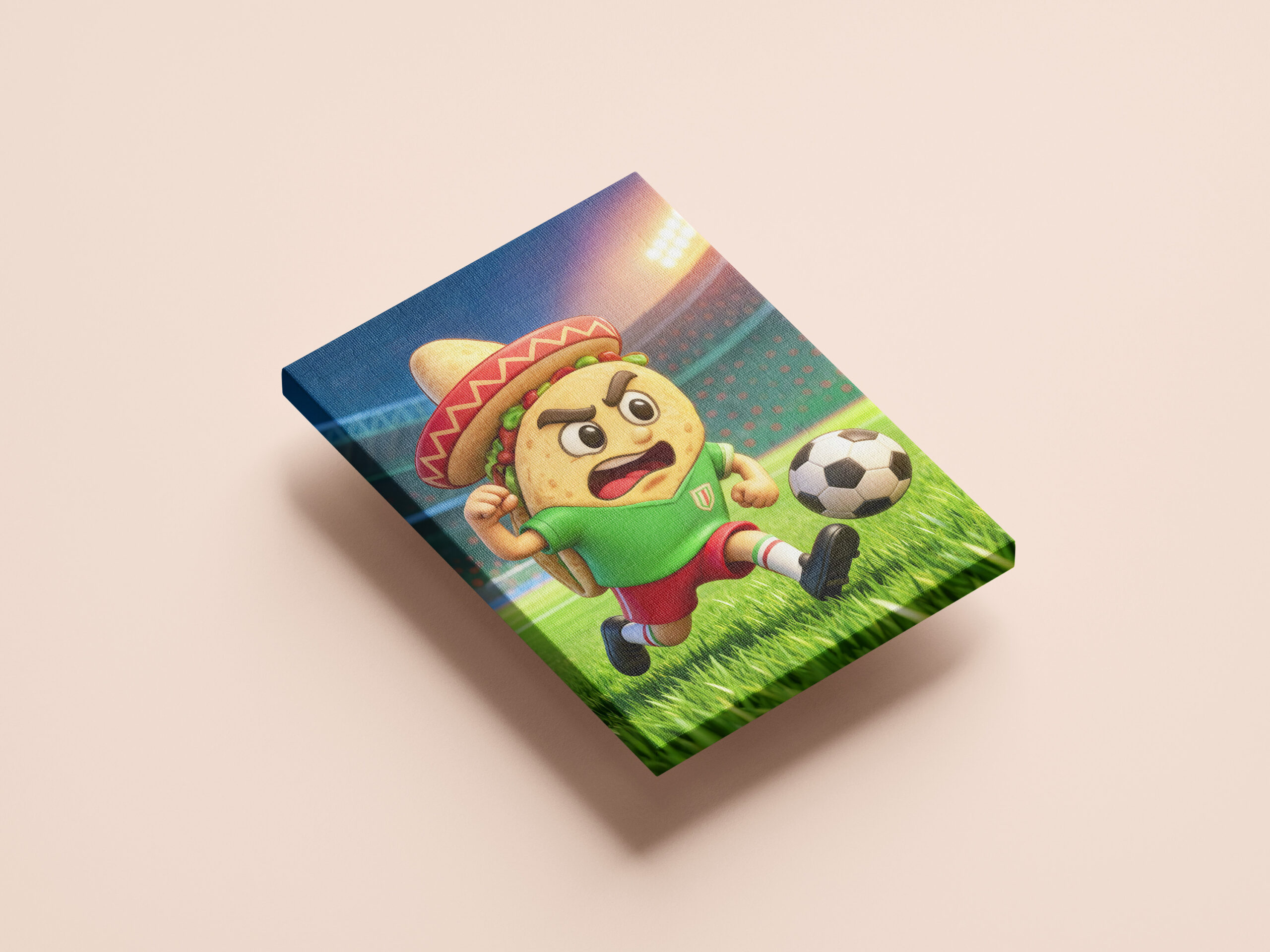 raxxa Canva: Mexican taco soccer player running across stadium – Bild 2