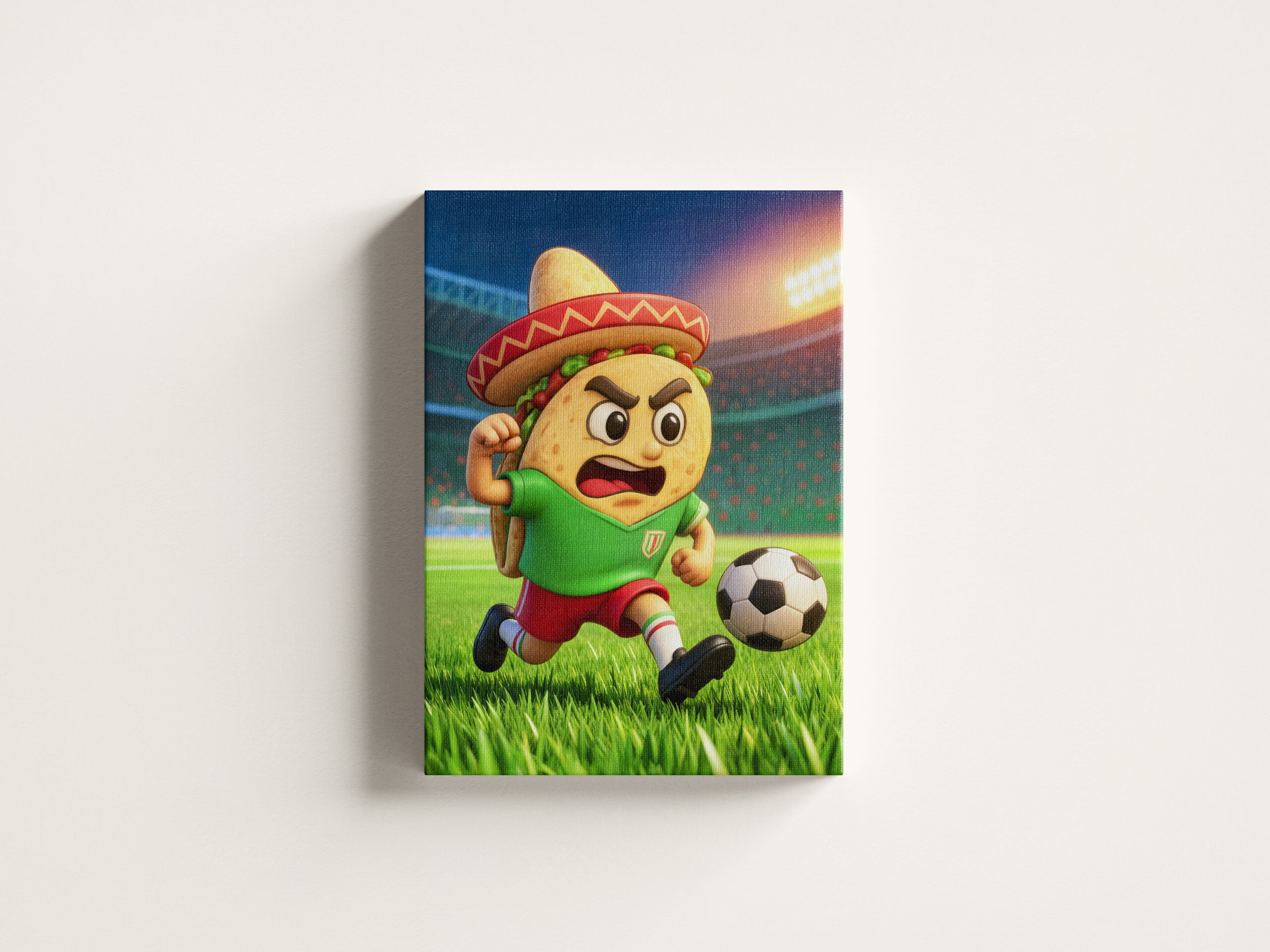 raxxa Canva: Mexican taco soccer player running across stadium – Bild 3