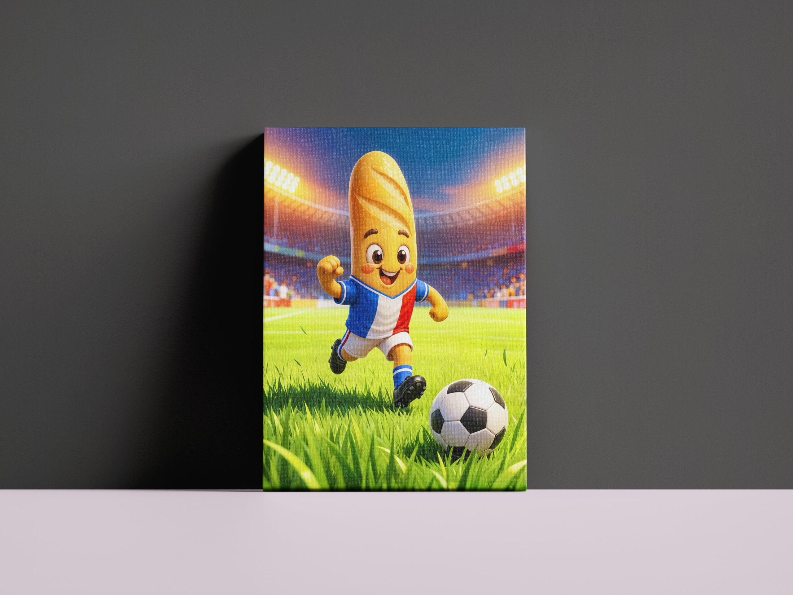 raxxa Canva: French baguette soccer player in stadium action - Imagen 3