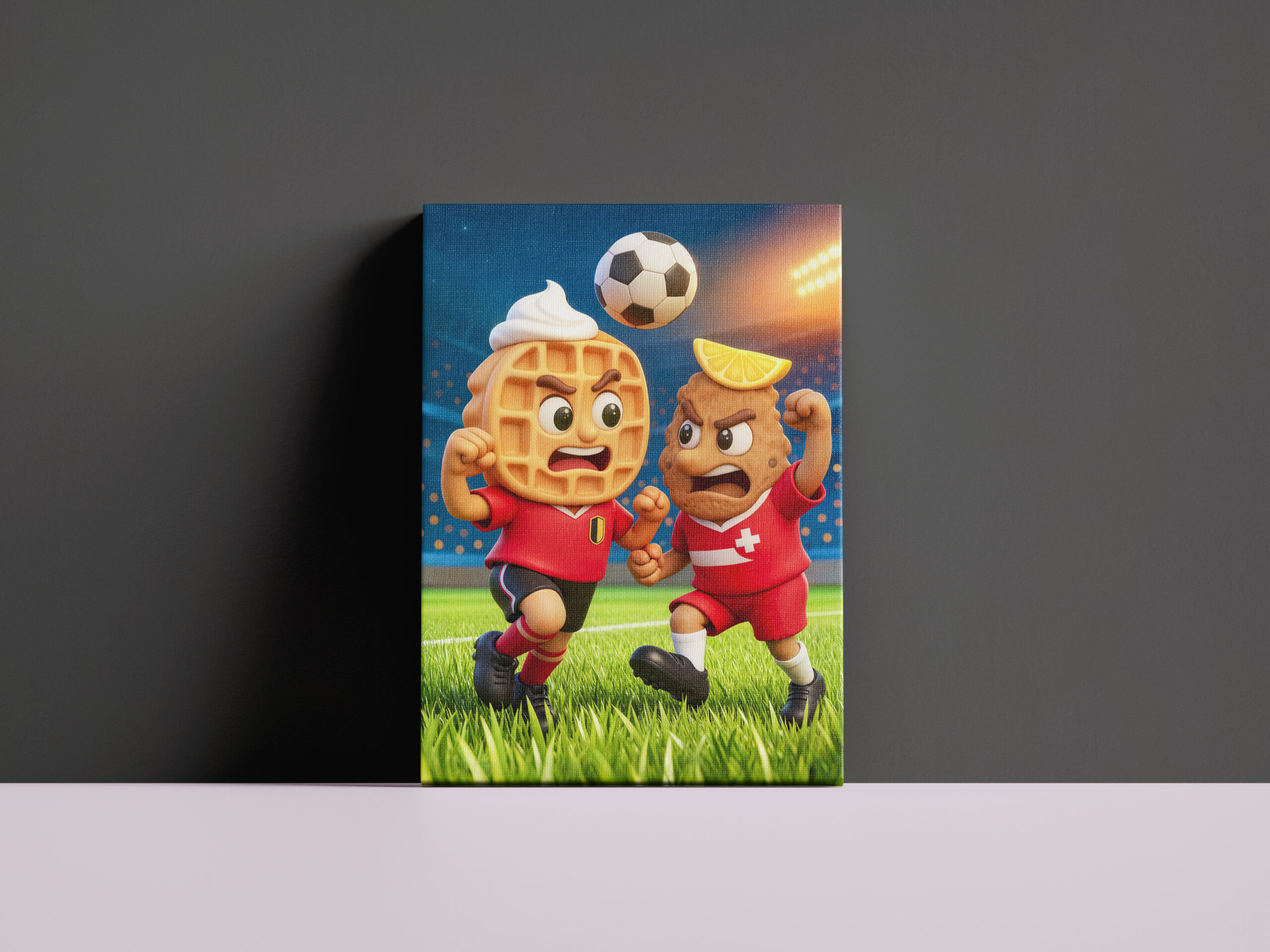 raxxa Canva: Belgian waffle versus Austrian schnitzel soccer duel – Image 3