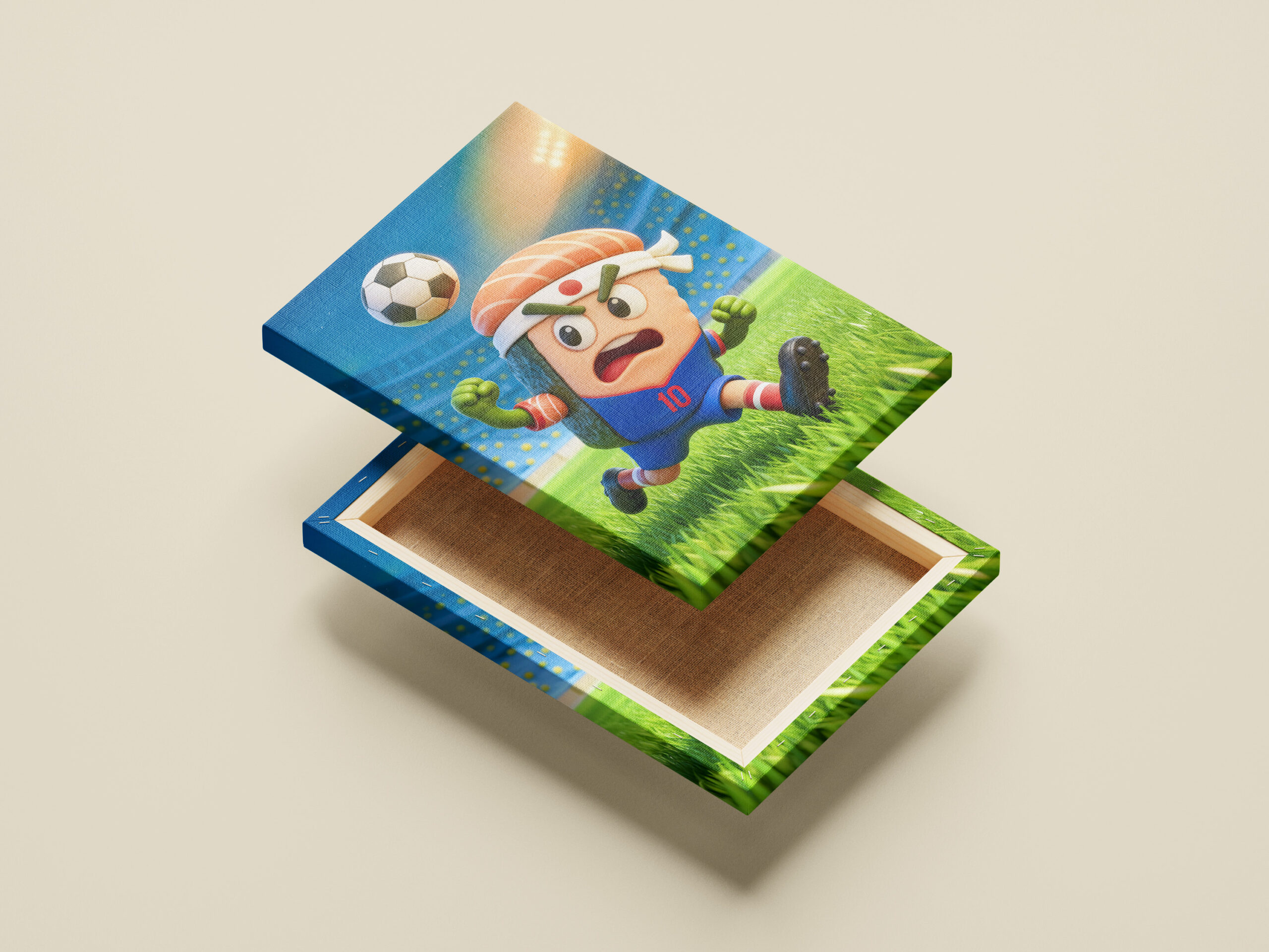 raxxa Canva: Japanese sushi roll soccer player in stadium - immagine 2