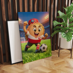 raxxa Canva: Polish pierogi soccer player on bright stadium field