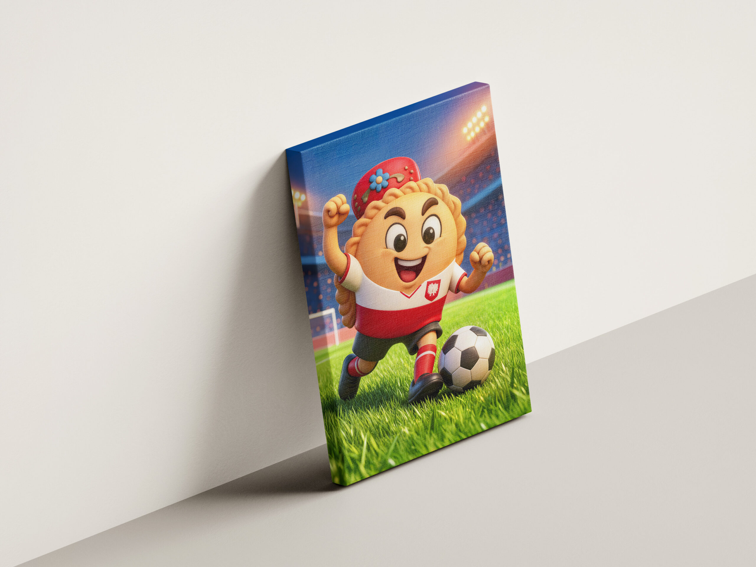 raxxa Canva: Polish pierogi soccer player on bright stadium field – Bild 3
