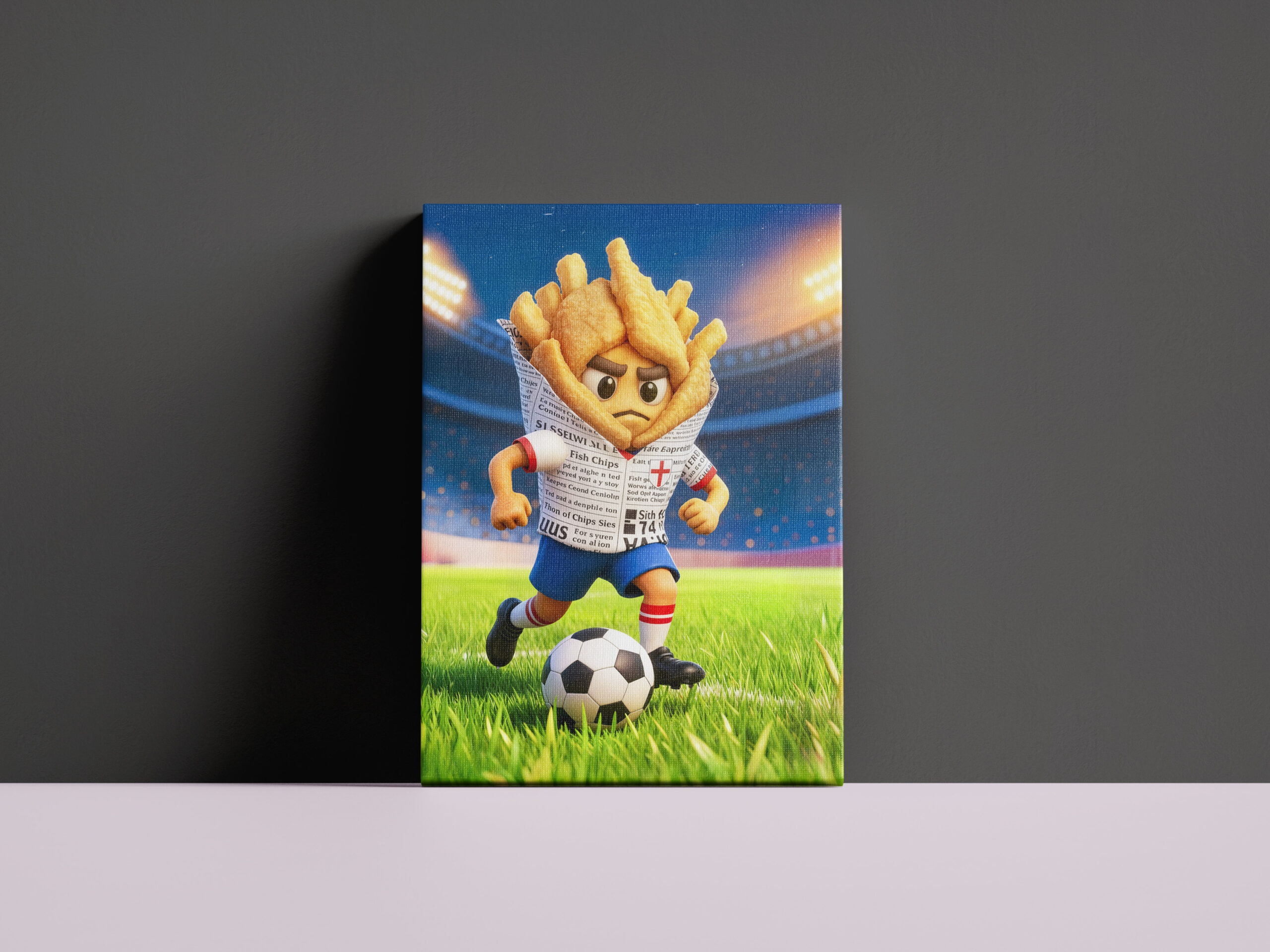 raxxa Canva: English fish and chips soccer player character - immagine 2