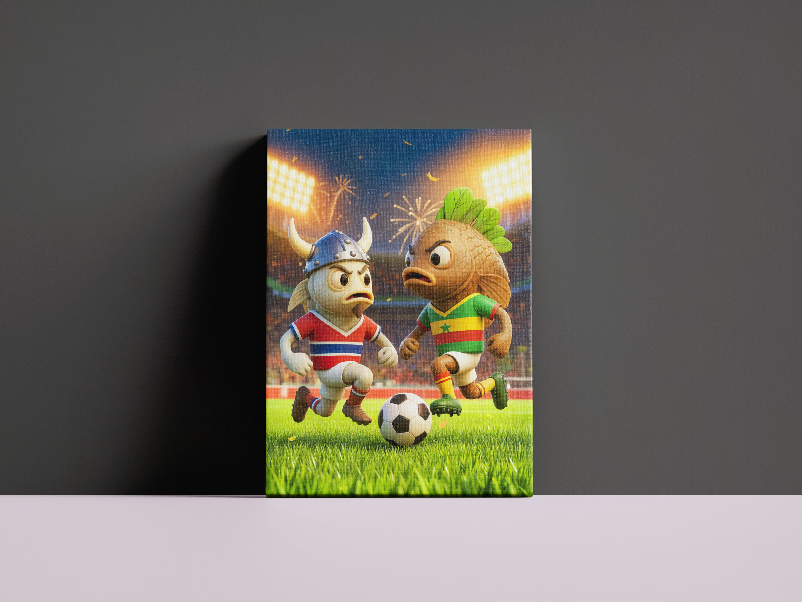 raxxa Canva: Norwegian cod versus Senegal thieboudienne fish soccer match – Bild 3