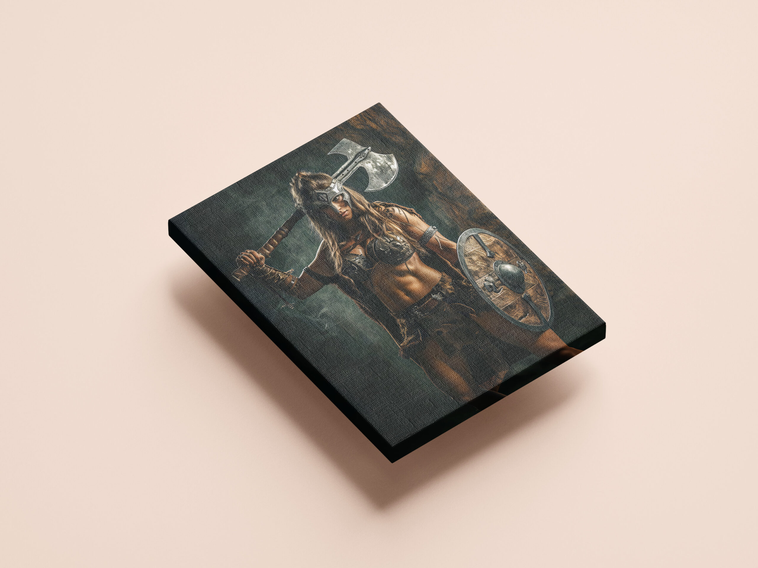 raxxa Canva: Fierce Viking Shieldmaiden With Raised Axe - Image 3