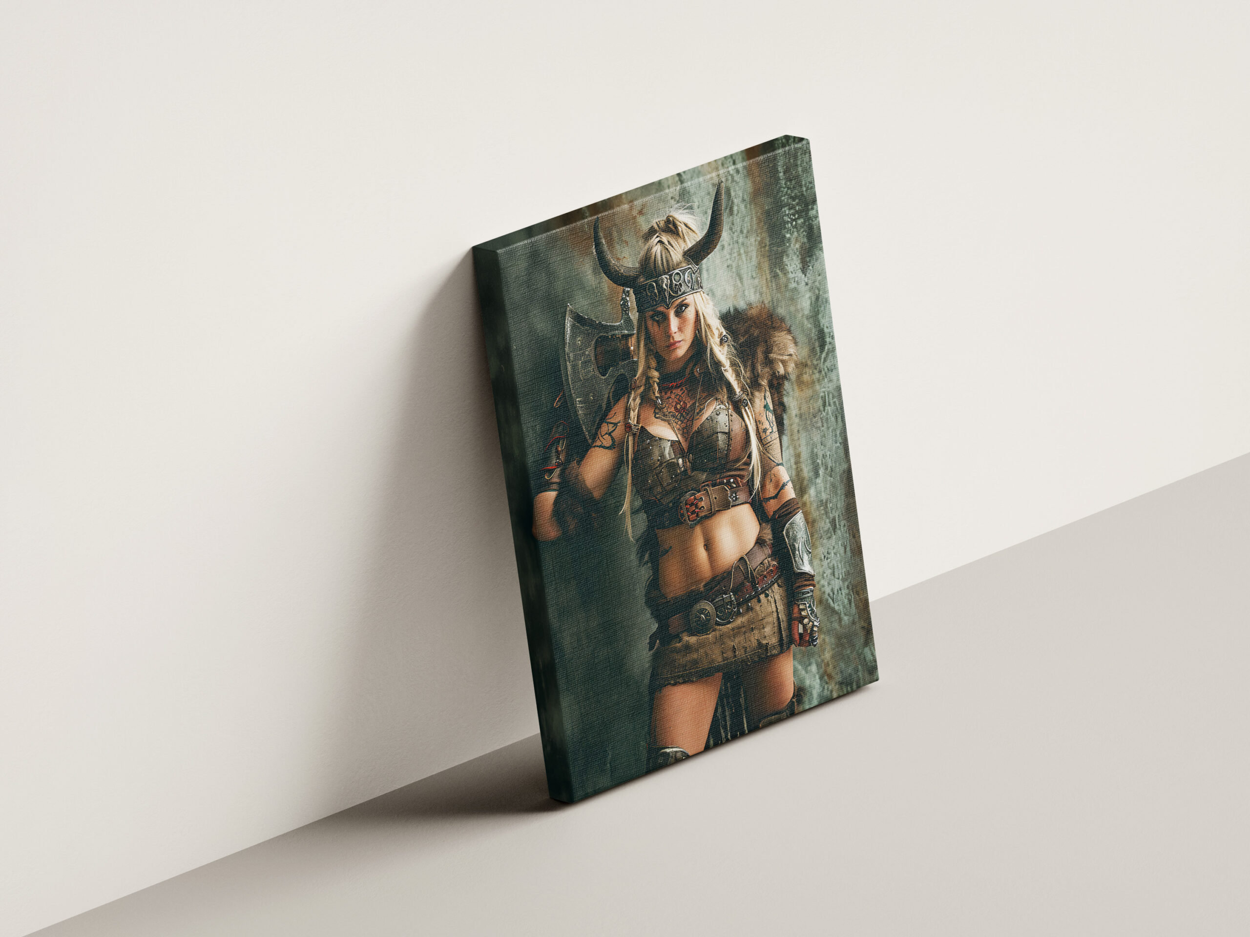 raxxa Canva: Majestic Horned Valkyrie Wielding Her Battle Sword - immagine 3