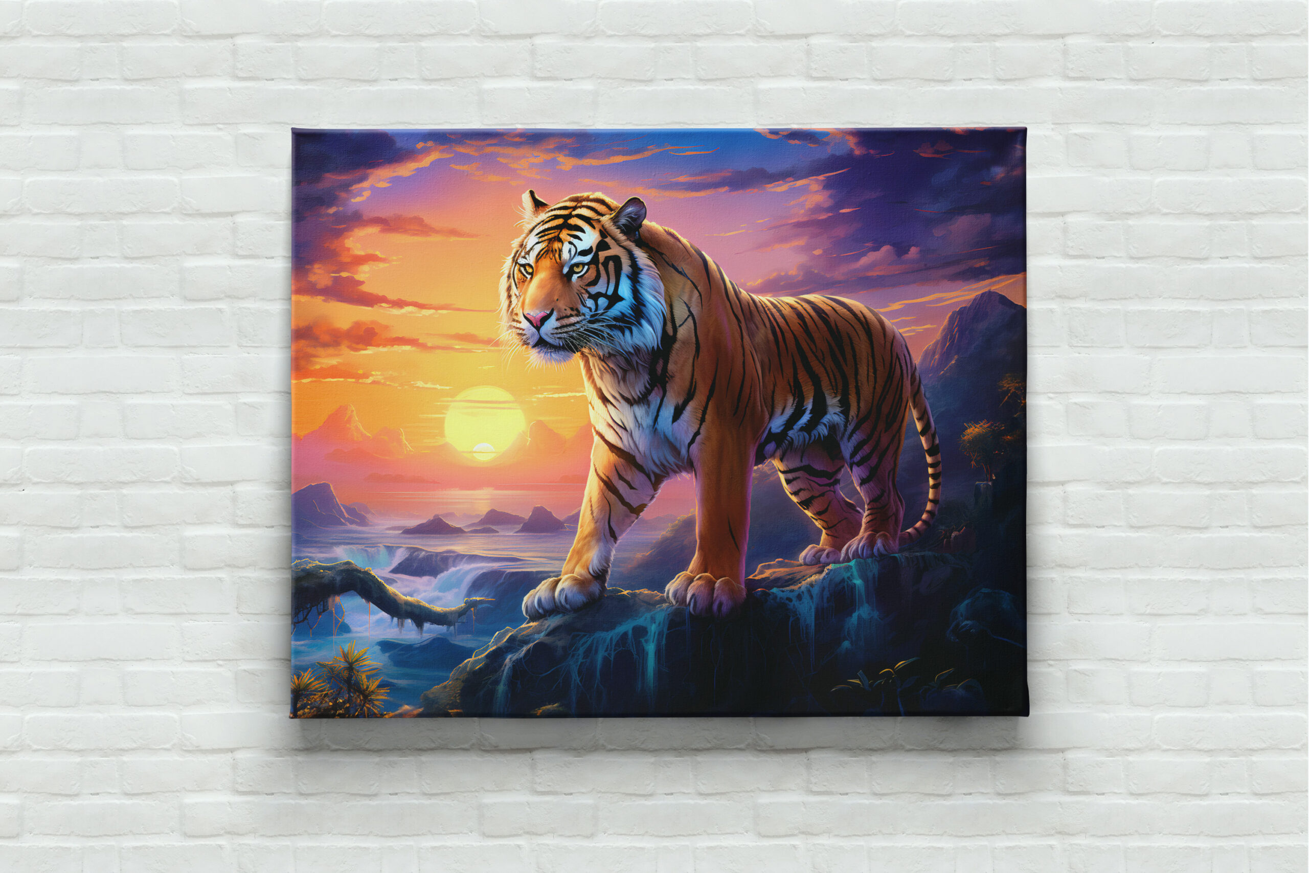 raxxa Canva: Majestic Tiger Chinese Zodiac Artistry. Sunset - immagine 3