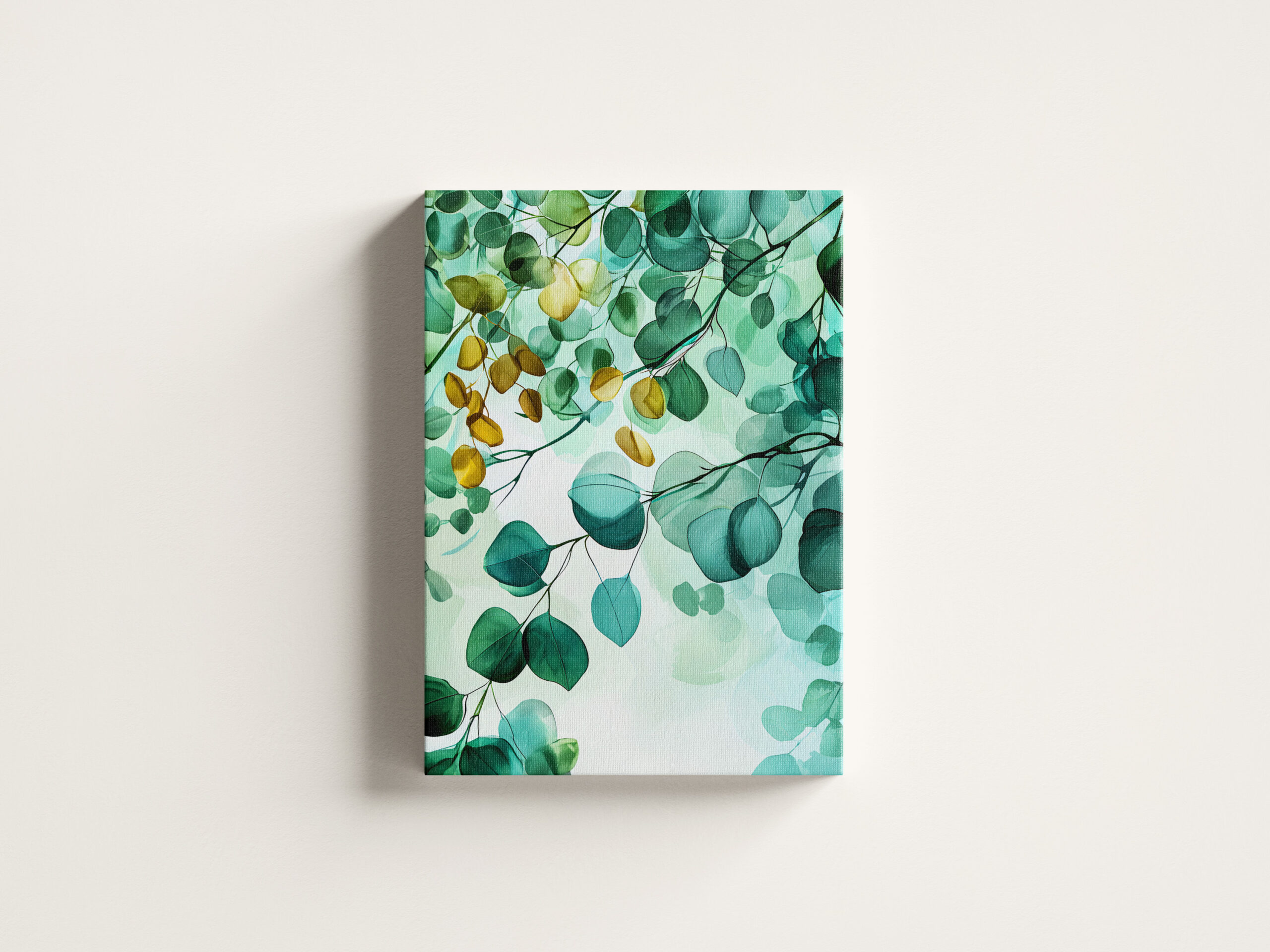 raxxa Canva: Green Watercolor Leaf With Cool Soft Gradients - immagine 3