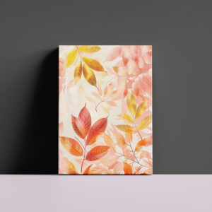 raxxa Canva: Watercolor Leaf In Warm Autumn Tones