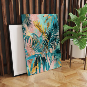 raxxa Canva: Green Watercolor Leaf With Fresh Botanical Tones