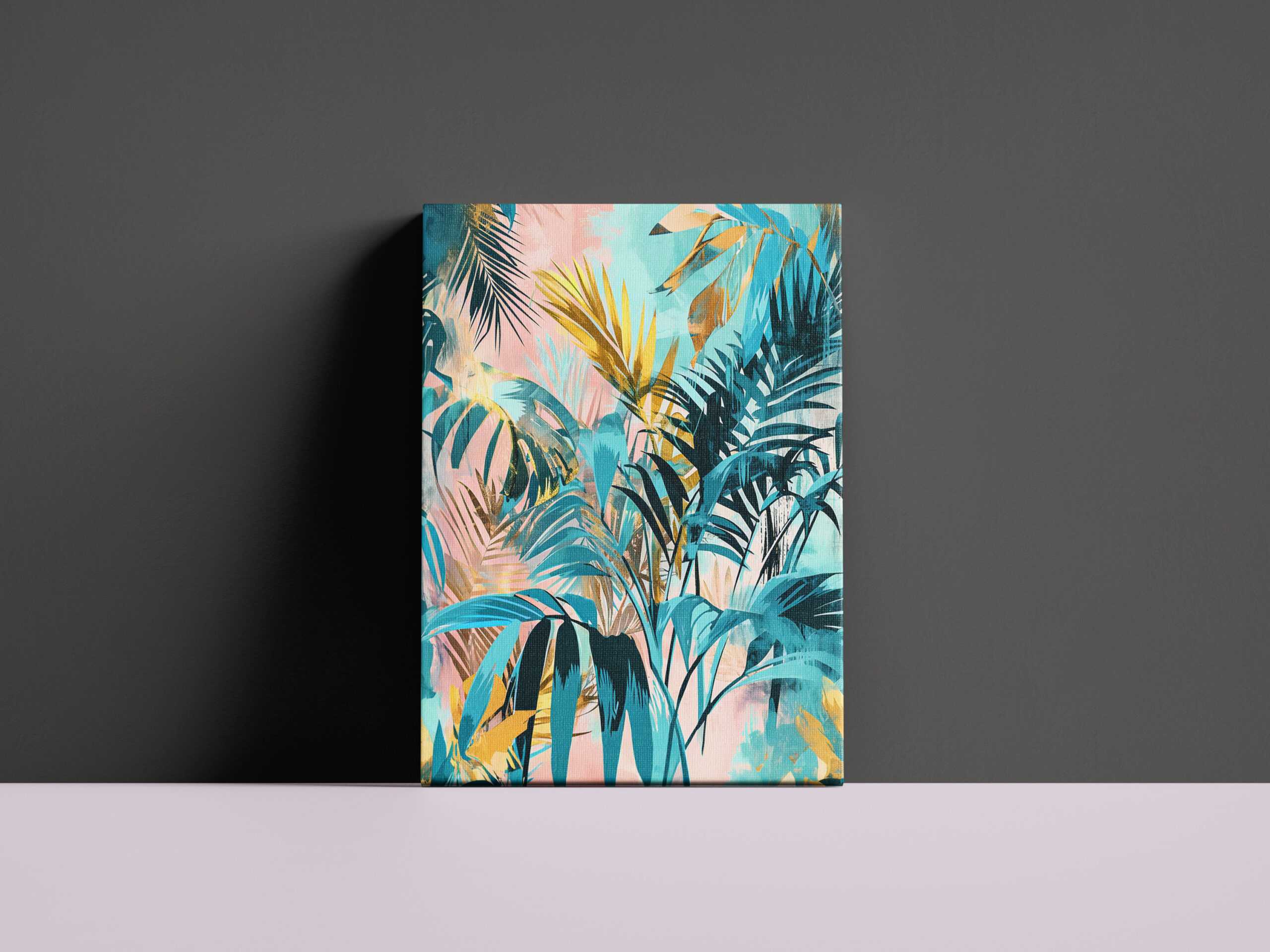 raxxa Canva: Green Watercolor Leaf With Fresh Botanical Tones - Image 2