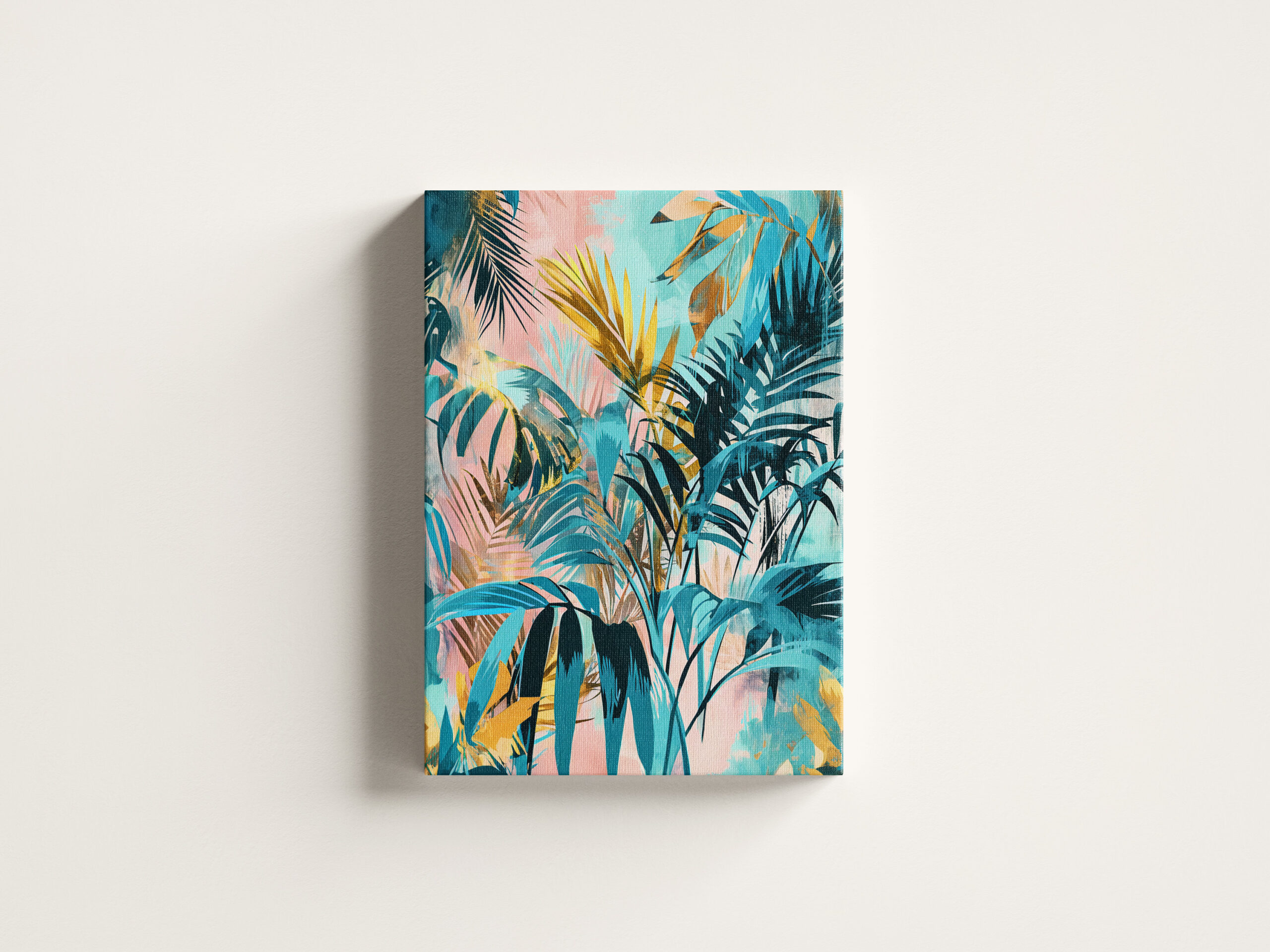 raxxa Canva: Green Watercolor Leaf With Fresh Botanical Tones - Image 3