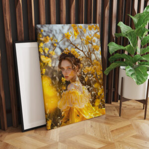 raxxa Canva: Queen Bee Woman Posing with Honeybees and Honey