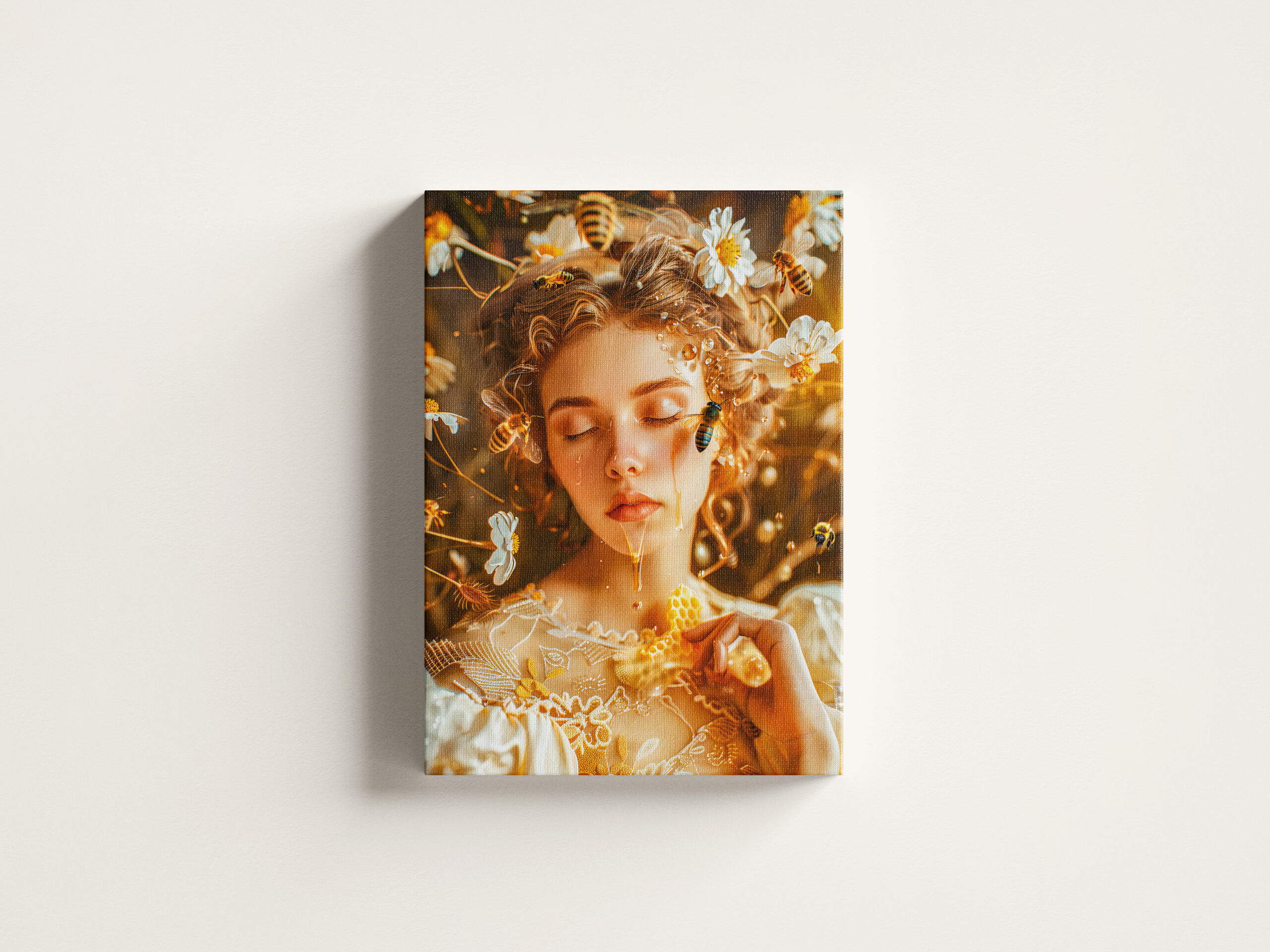 raxxa Canva: Queen Bee Woman Posing with Honeybees and Honey – Bild 3