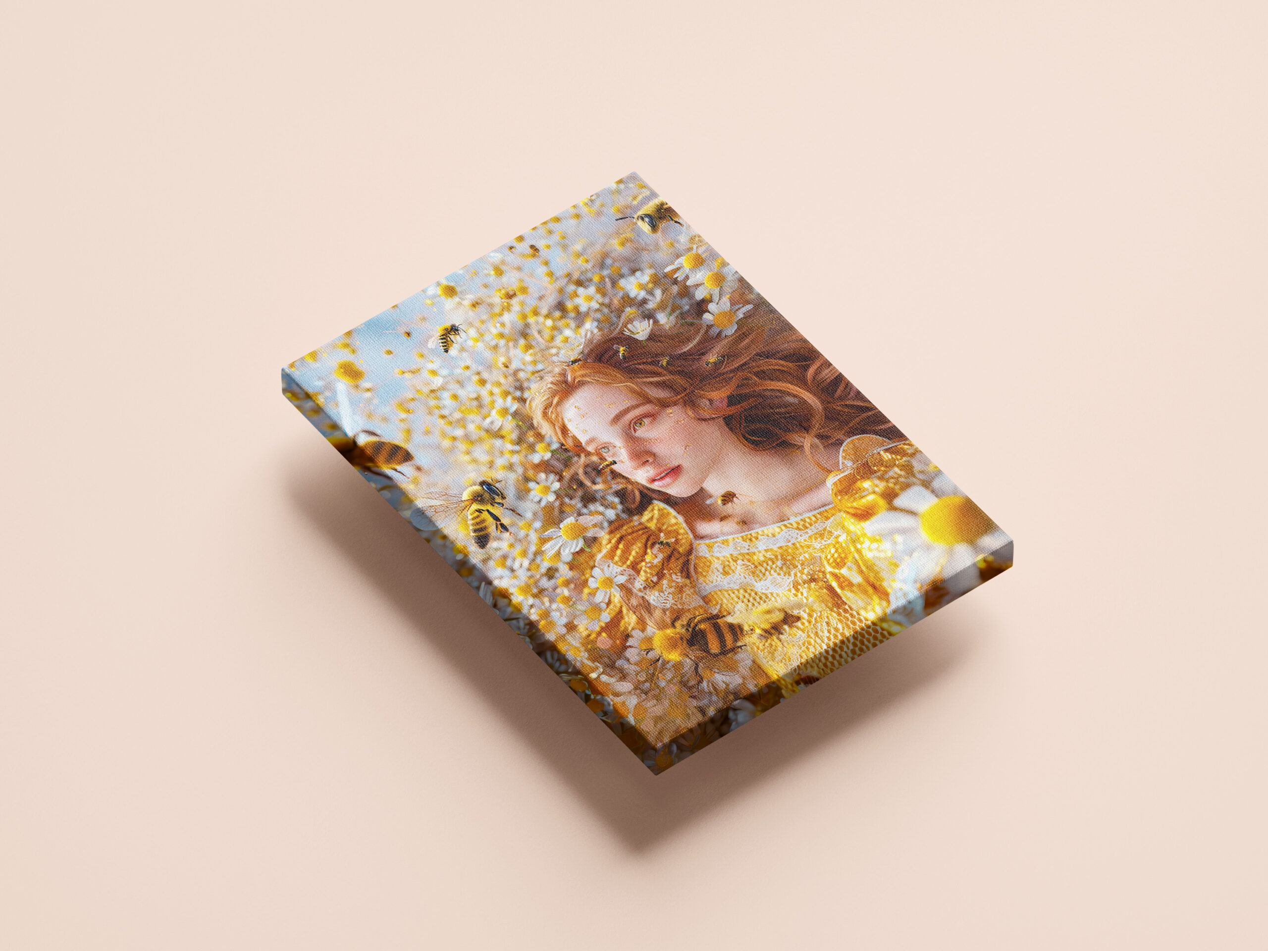 raxxa Canva: Queen Bee Woman Posing with Honeybees and Honey – Image 2