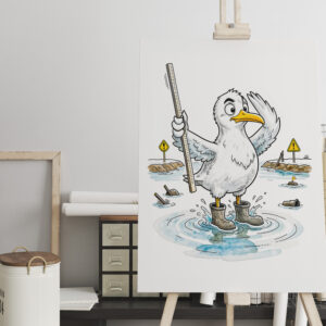 raxxa Canva: Comic Bird Flood Gauge Duty