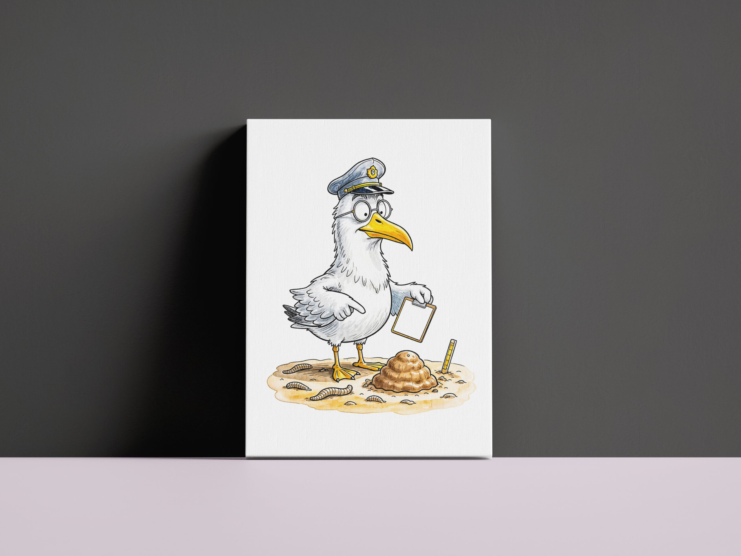 raxxa Canva: Comic Bird Worm Inspector – Bild 2