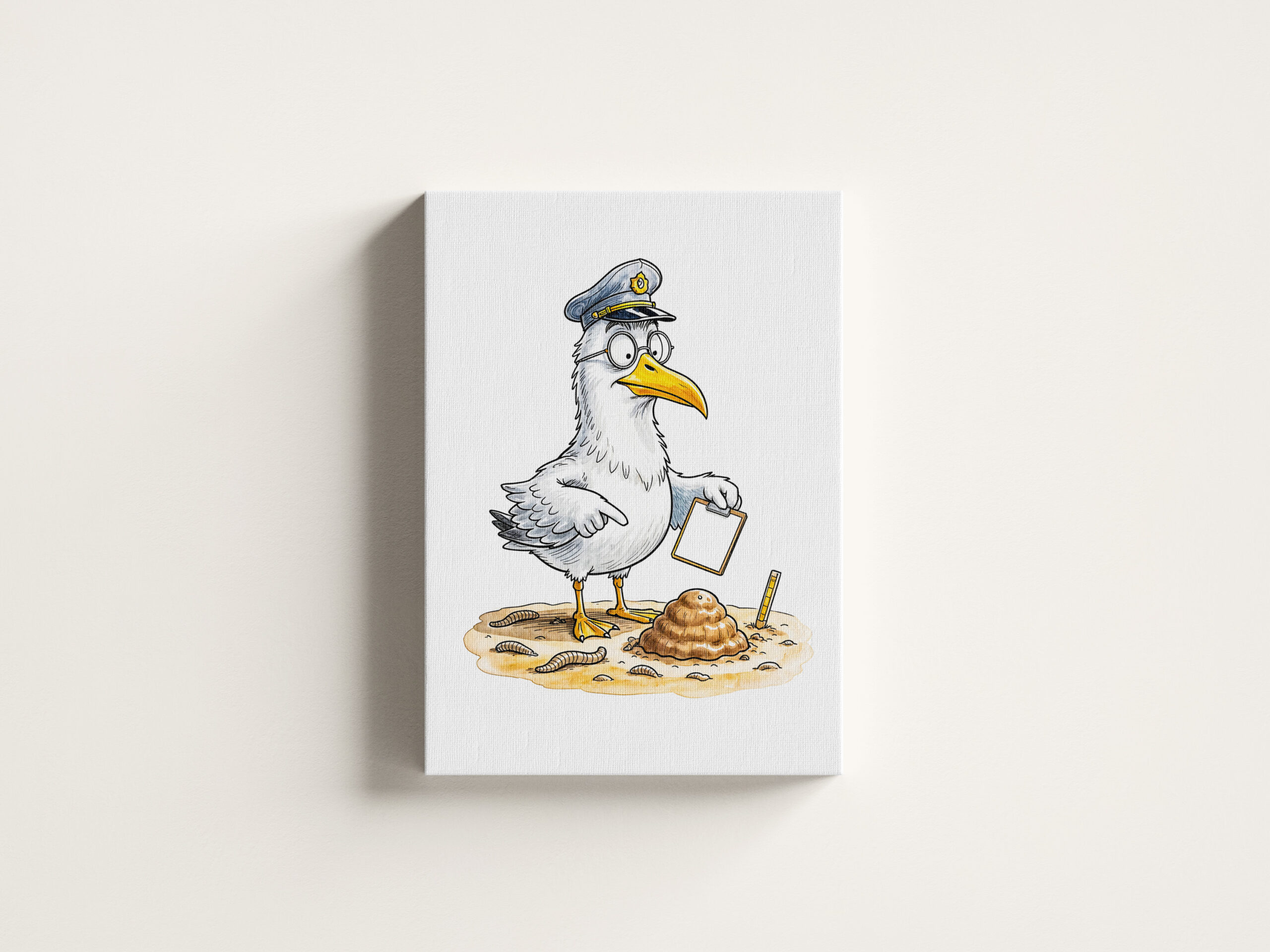 raxxa Canva: Comic Bird Worm Inspector – Bild 3