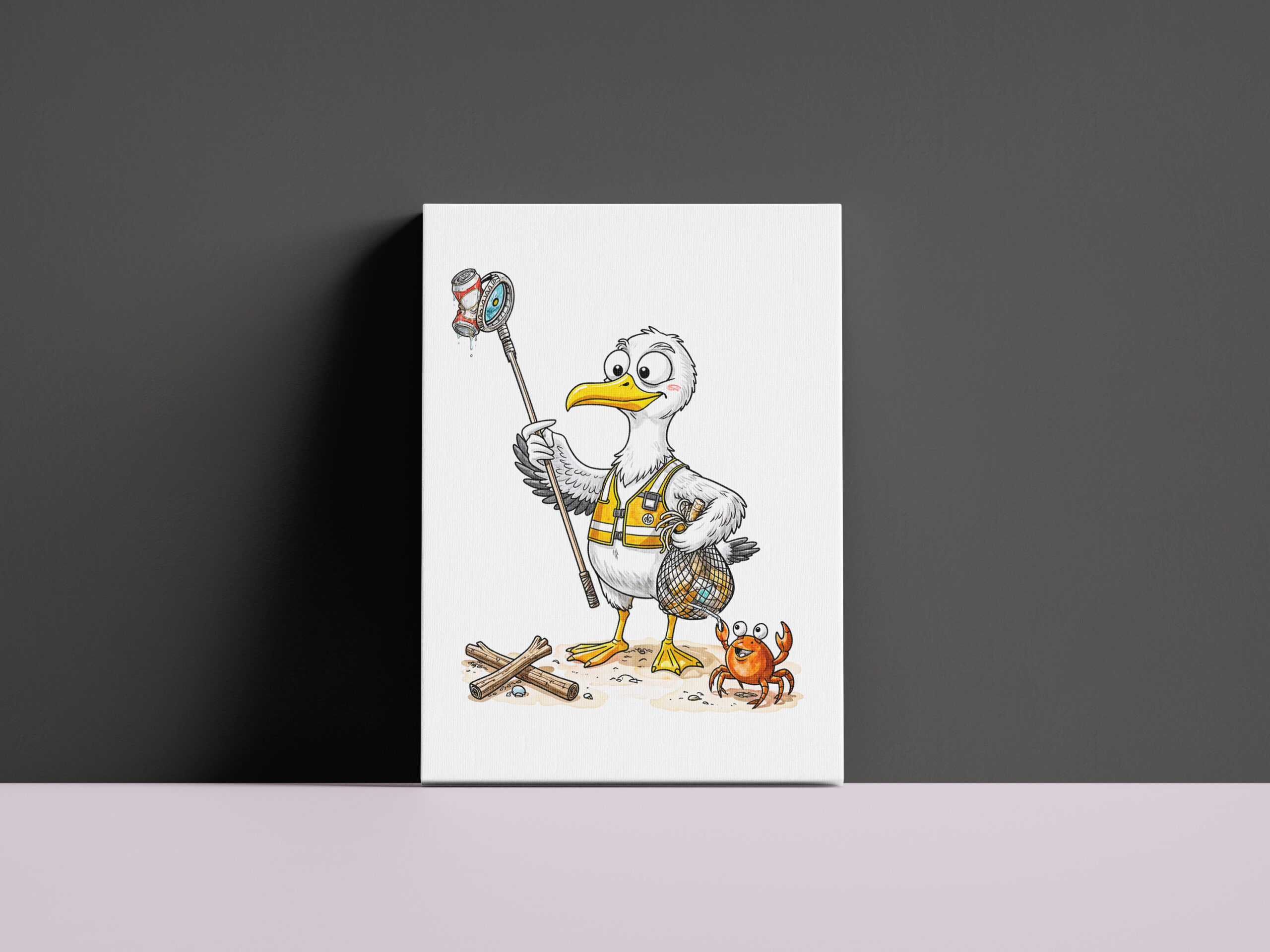 raxxa Canva: Comic Bird Beach Cleanup Crew - immagine 2