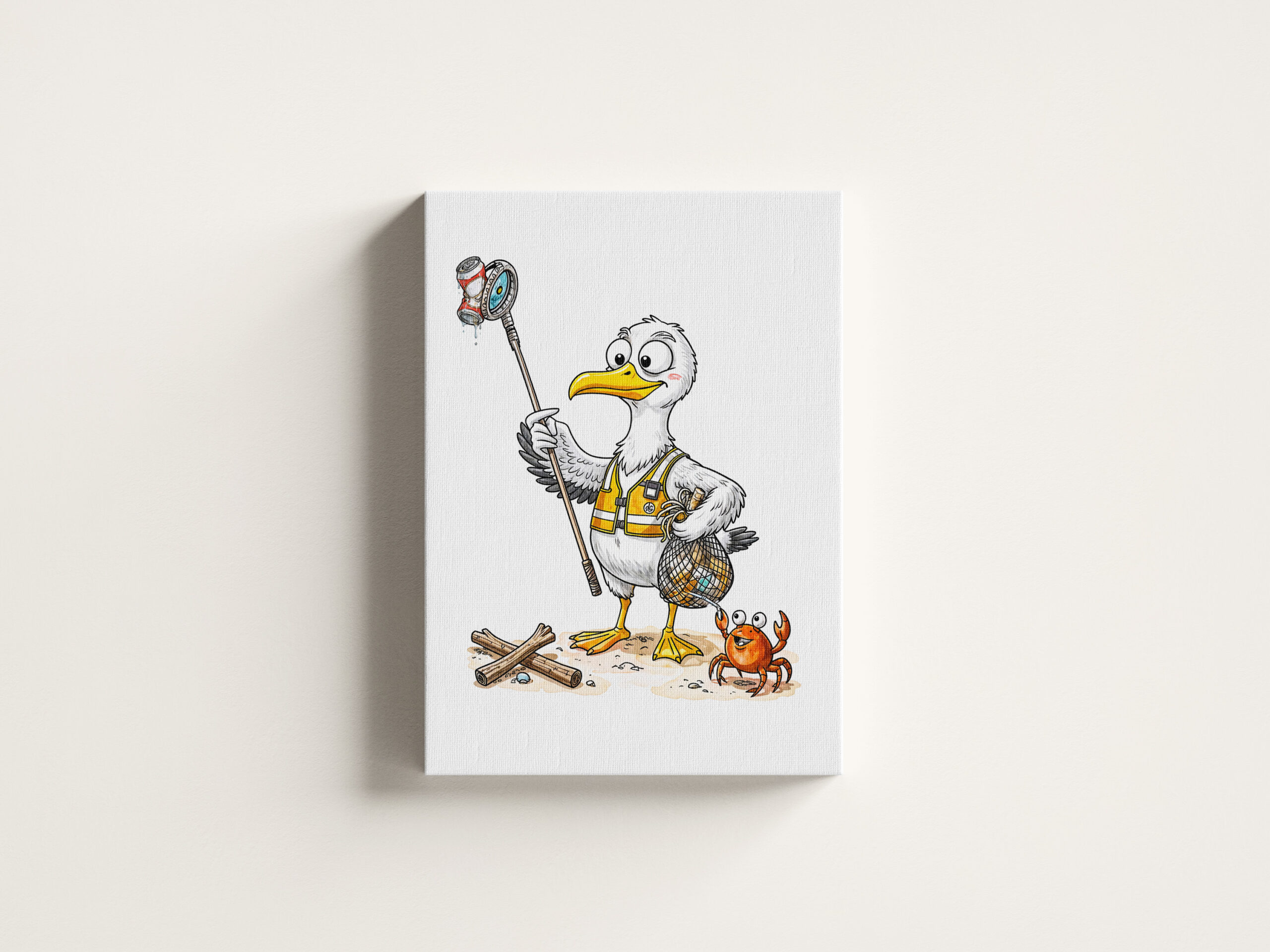 raxxa Canva: Comic Bird Beach Cleanup Crew - immagine 3