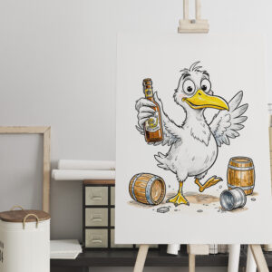 raxxa Canva: Comic Bird Barrel Dance