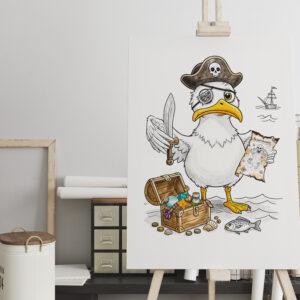raxxa Canva: Comic Pirate Bird Treasure Hunt