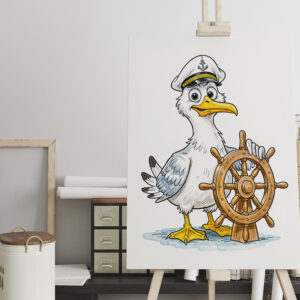 raxxa Canva: Seagull Comic Ship Captain