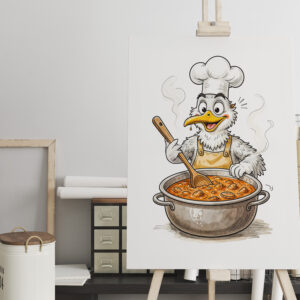 raxxa Canva: Comic Bird Cooking Labskaus
