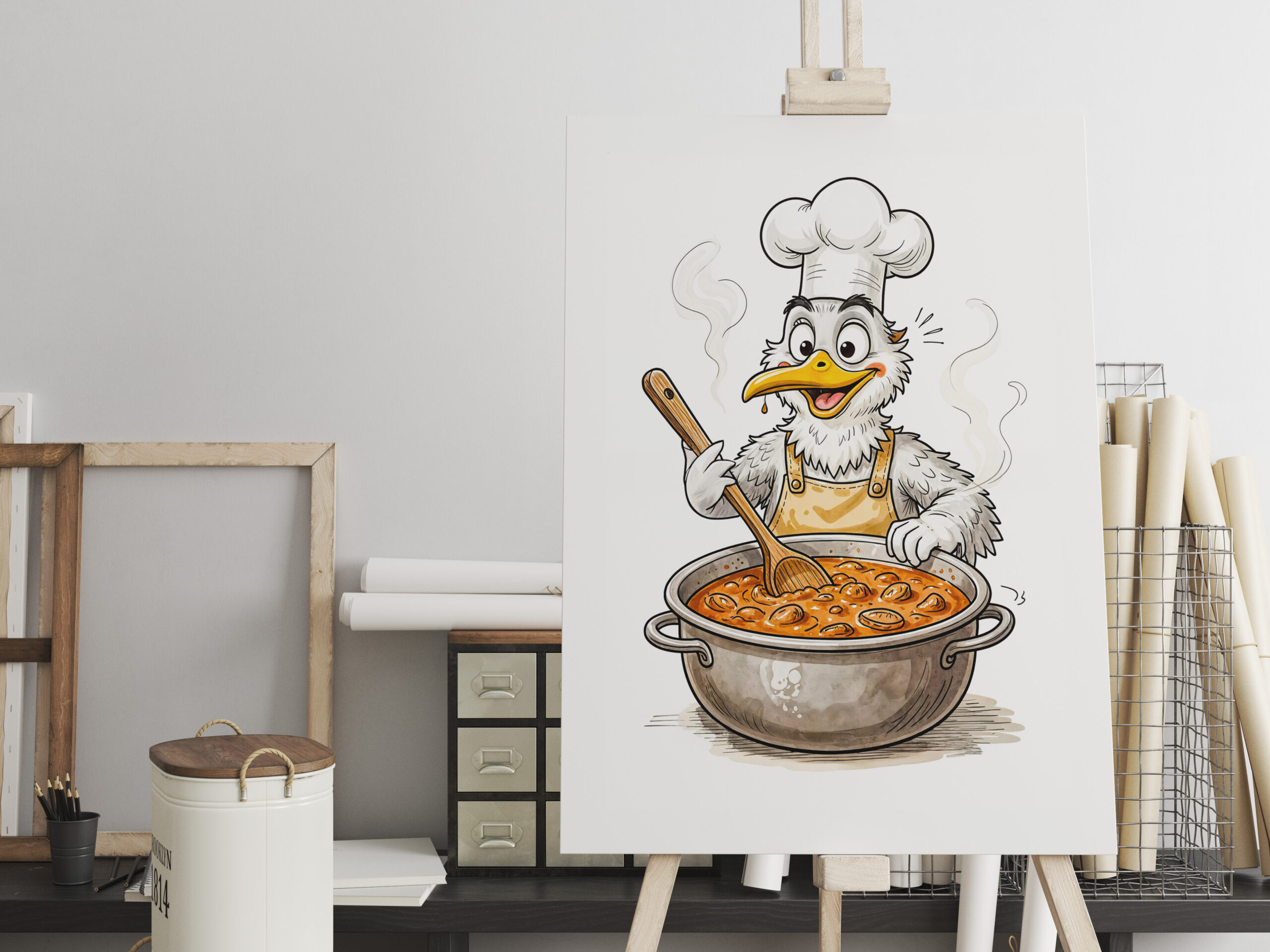 raxxa Canva: Comic Bird Cooking Labskaus