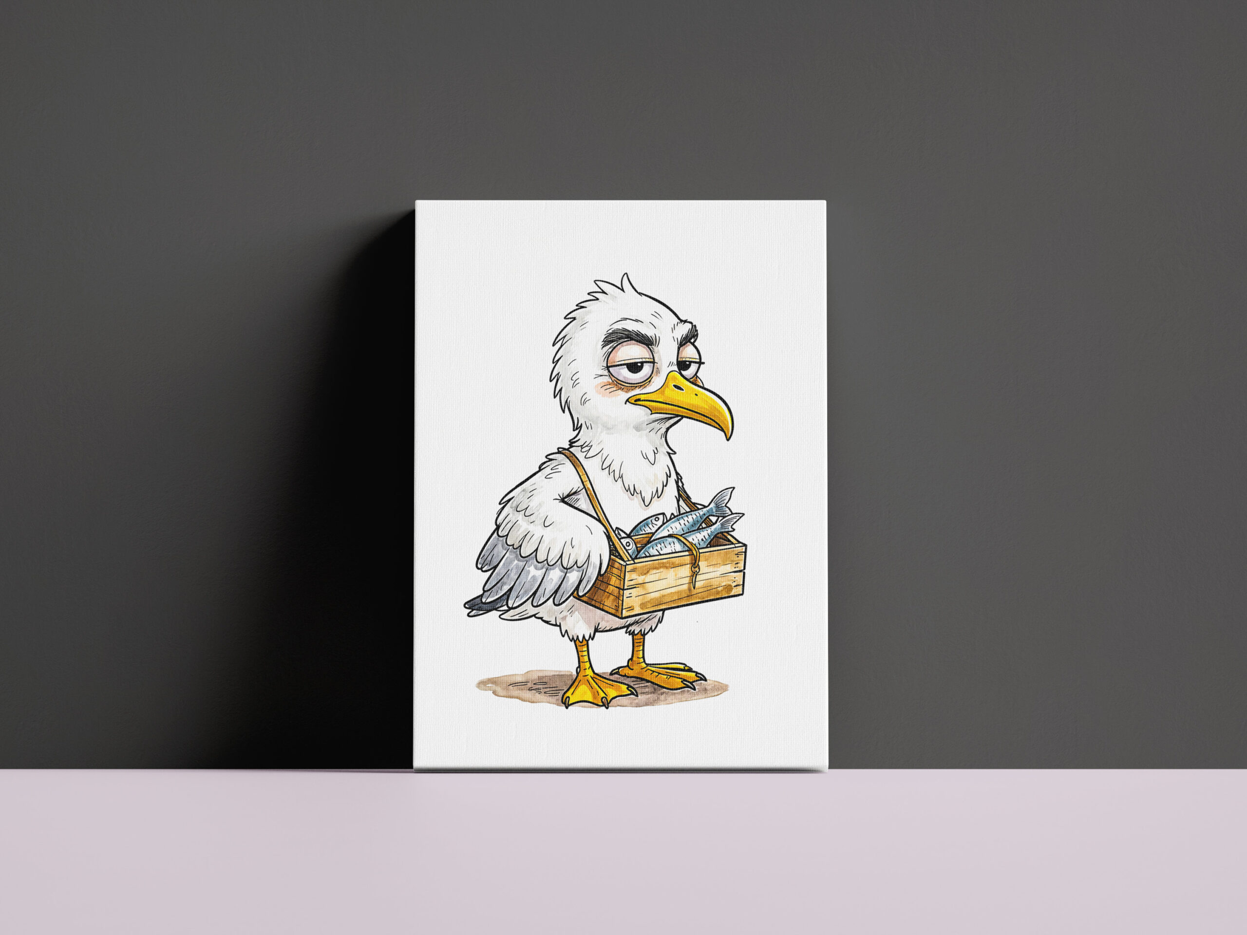 raxxa Canva: Seagull Carrying Fish Crate at the Coast – Bild 2