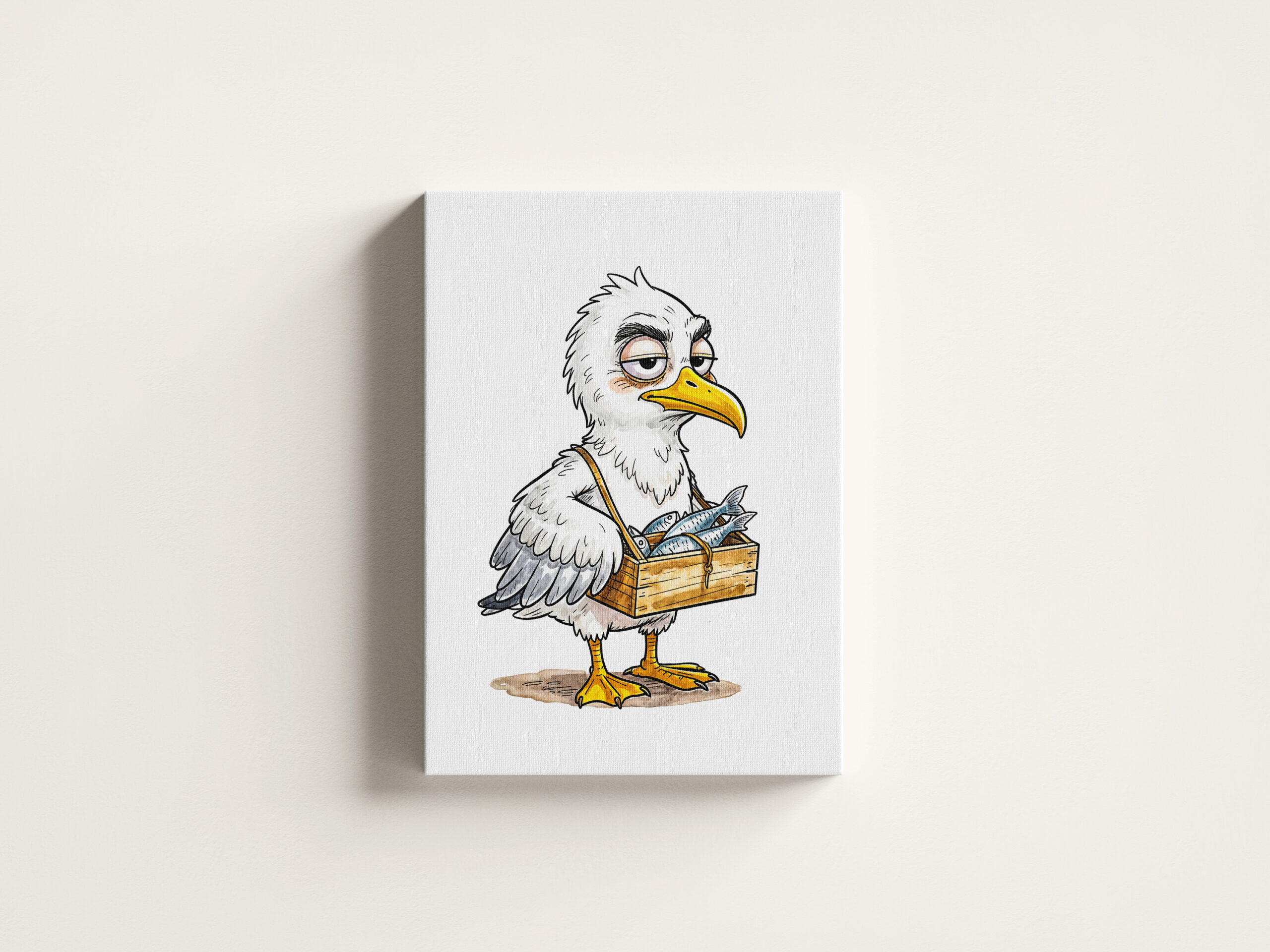 raxxa Canva: Seagull Carrying Fish Crate at the Coast – Bild 3