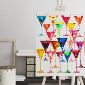 raxxa Canva: Abstract Cocktails in Kaleidoscopic Colors A Splash of Artistry