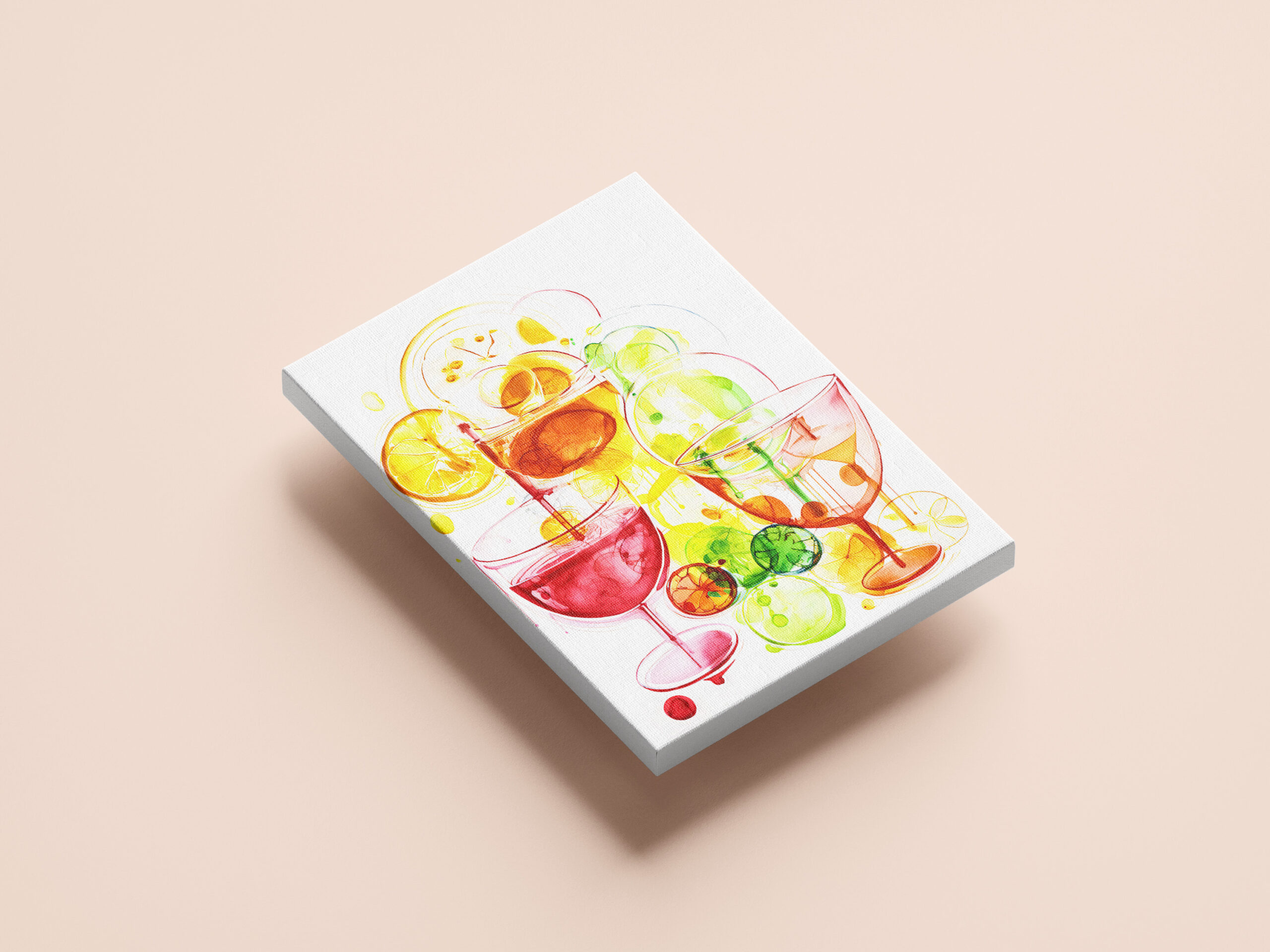 raxxa Canva: Abstract Strokes of Flavor Colorful Cocktails Unleashed – Image 2
