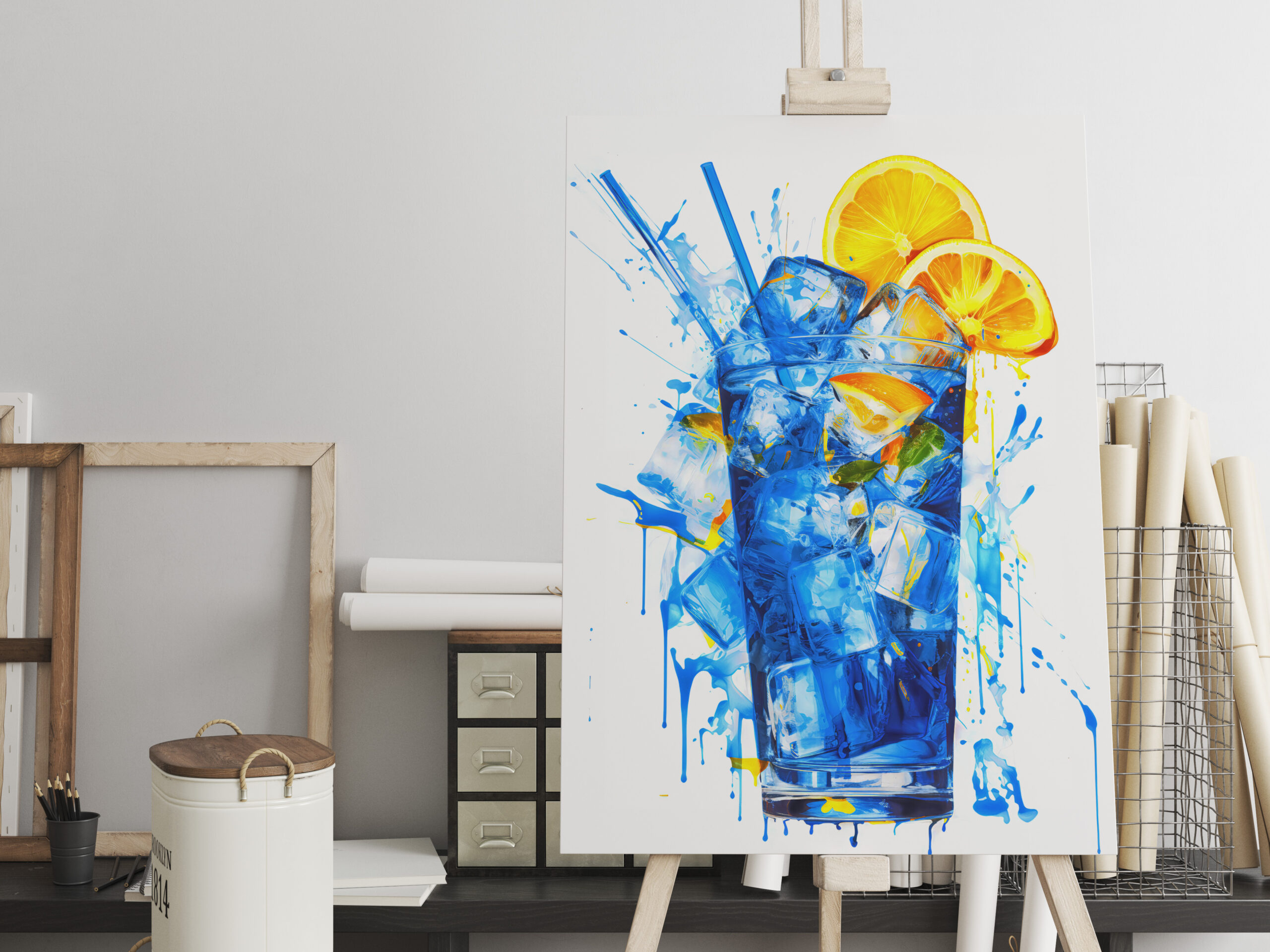 raxxa Canva: Chroma-Sips Abstractly Rendered Colorful Cocktails.