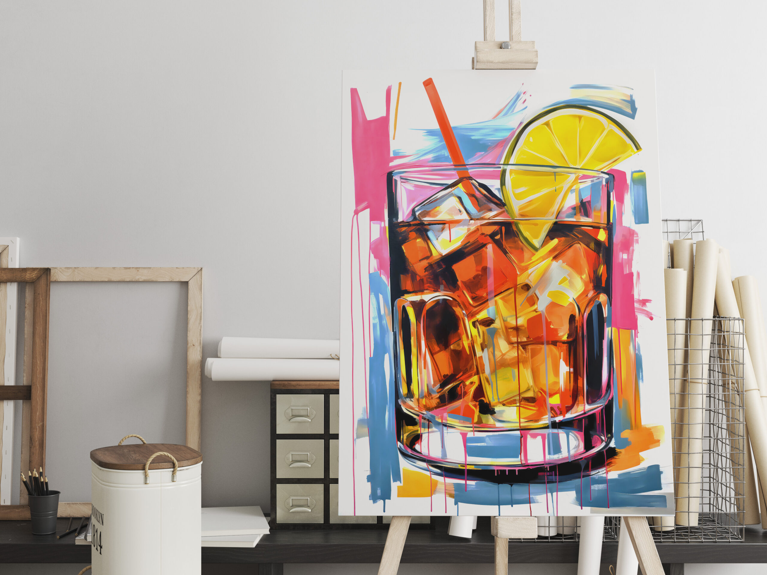 raxxa Canva: Canvas Cocktails Abstract Artistry Meets Mixology.