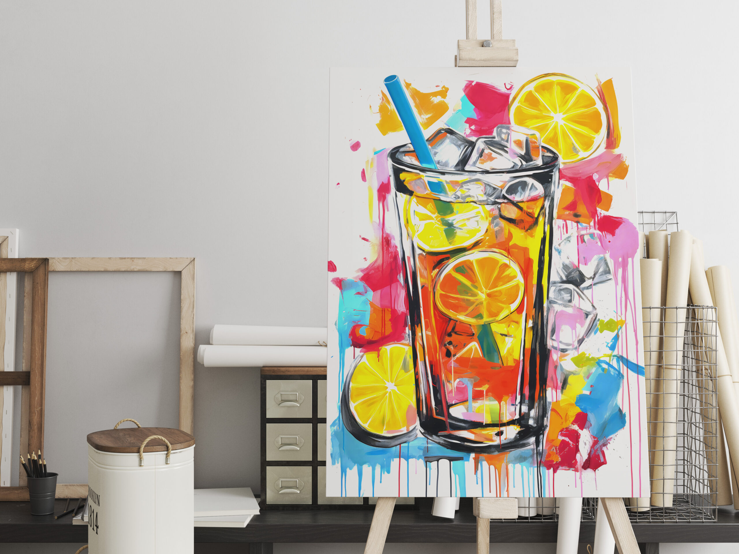 raxxa Canva: Vibrant Abstract Cocktails Artful Blends in Bold Hues - Image 2