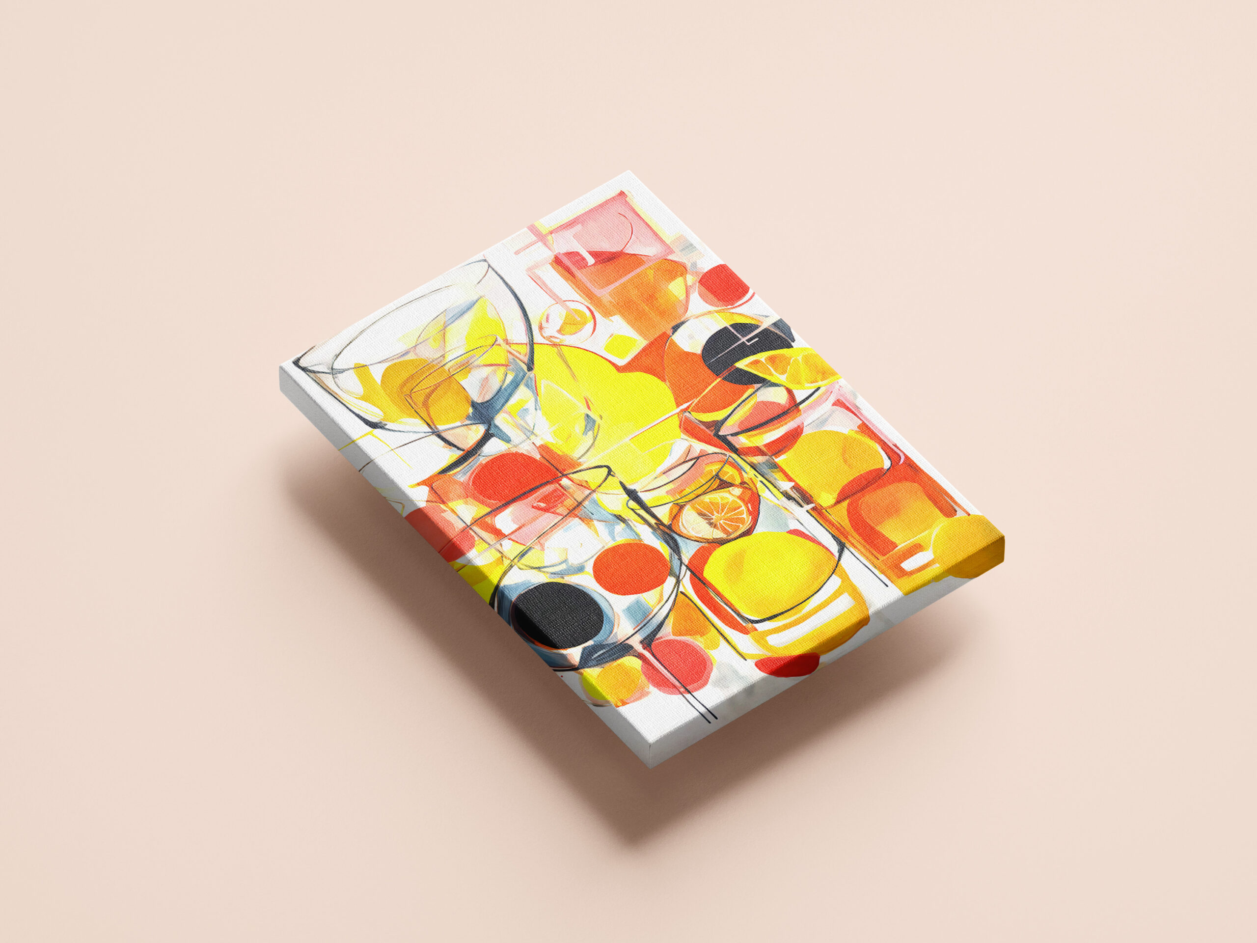raxxa Canva: Abstract Drink Palette Dazzling Colors in Cocktail Art. - immagine 2