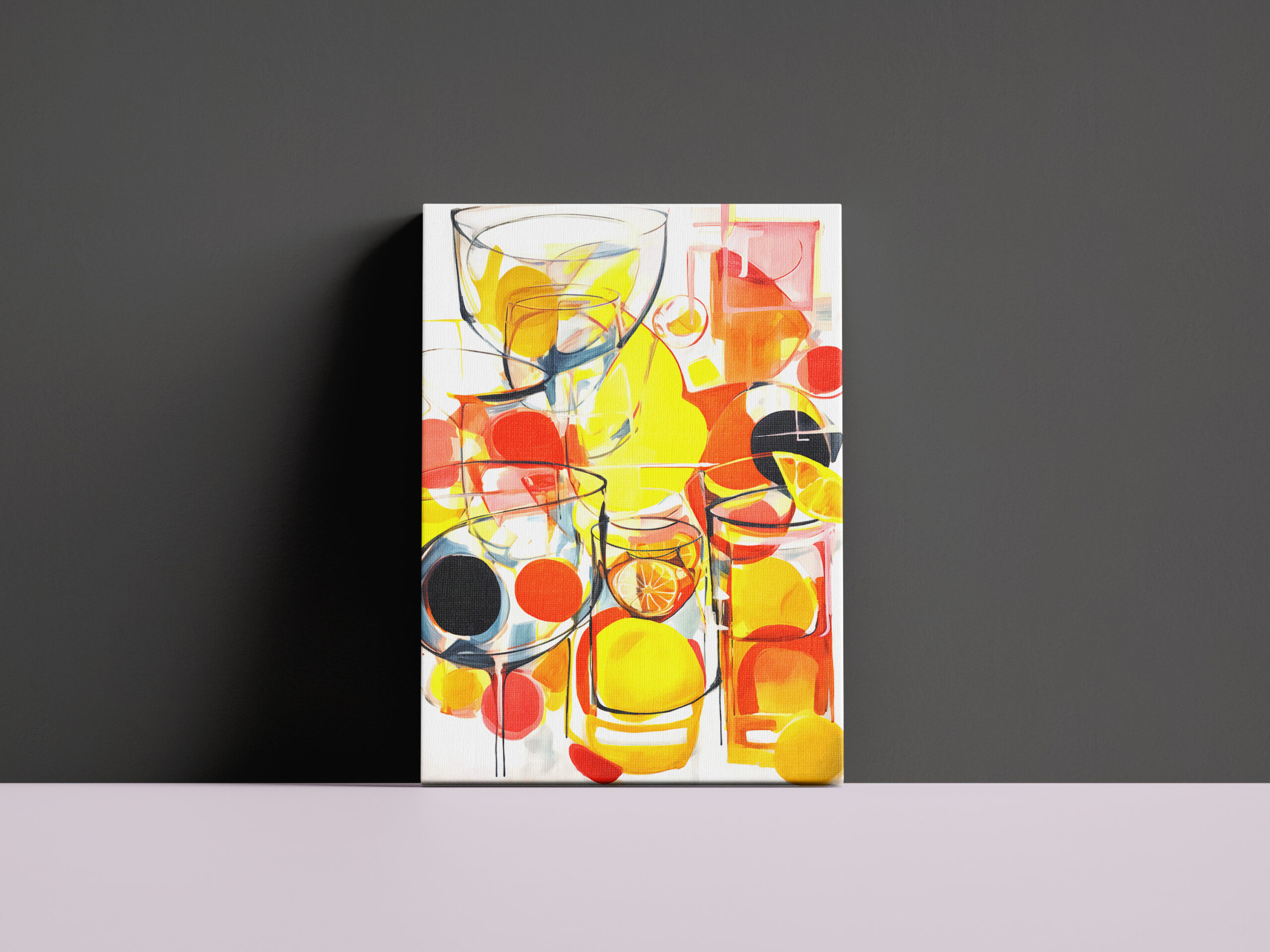 raxxa Canva: Abstract Drink Palette Dazzling Colors in Cocktail Art. - immagine 3