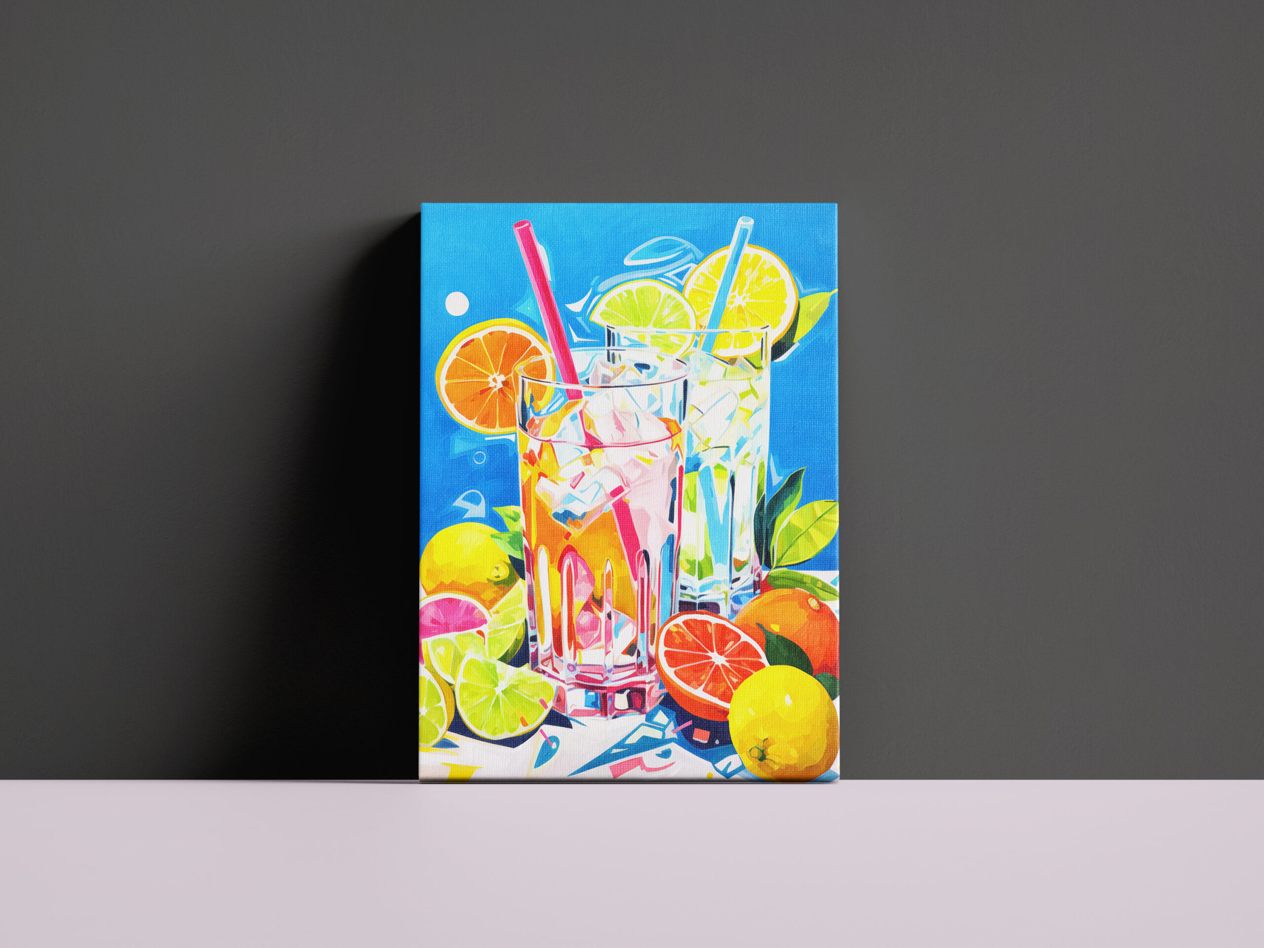 raxxa Canva: Abstract Mixes A Symphony of Colors in Cocktail Art.
