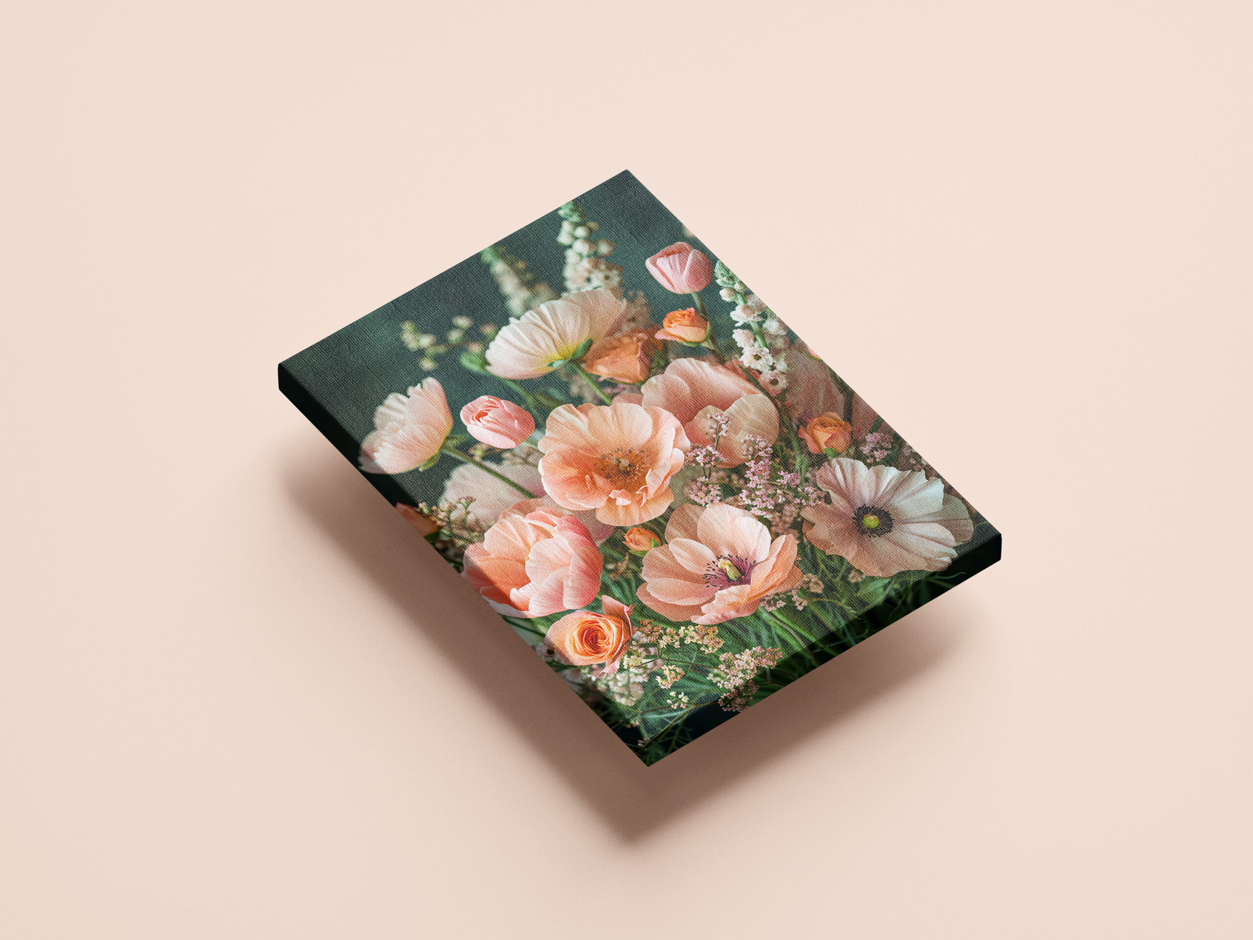 raxxa Canva: Peach and Orange Poppy Bouquet Still Life – Bild 3