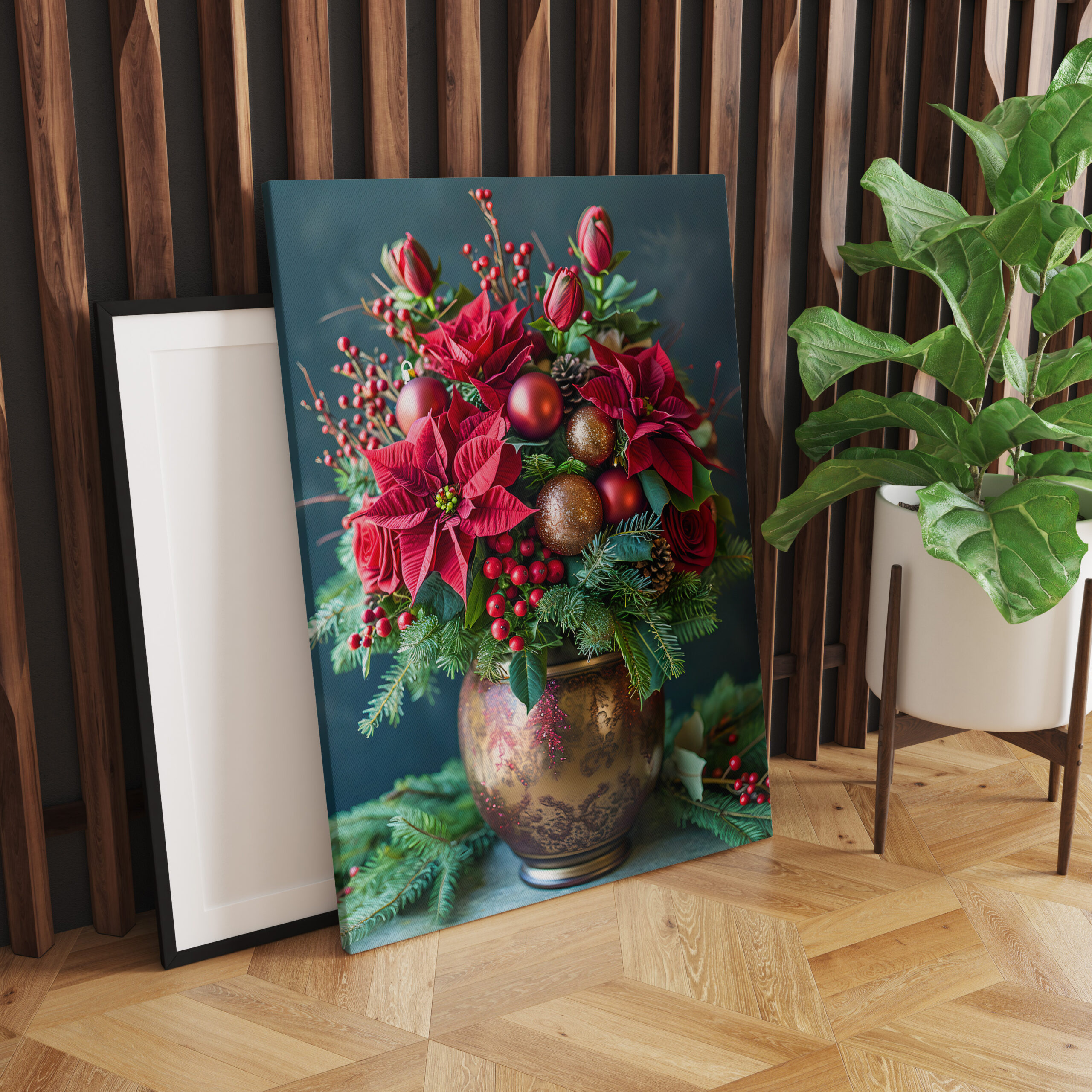 raxxa Canva: Festive Holiday Floral Arrangement Still Life - Imagen 2